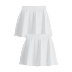 Clarks Girls Jersey School Skort (Pack of 2) — White/Blue 1