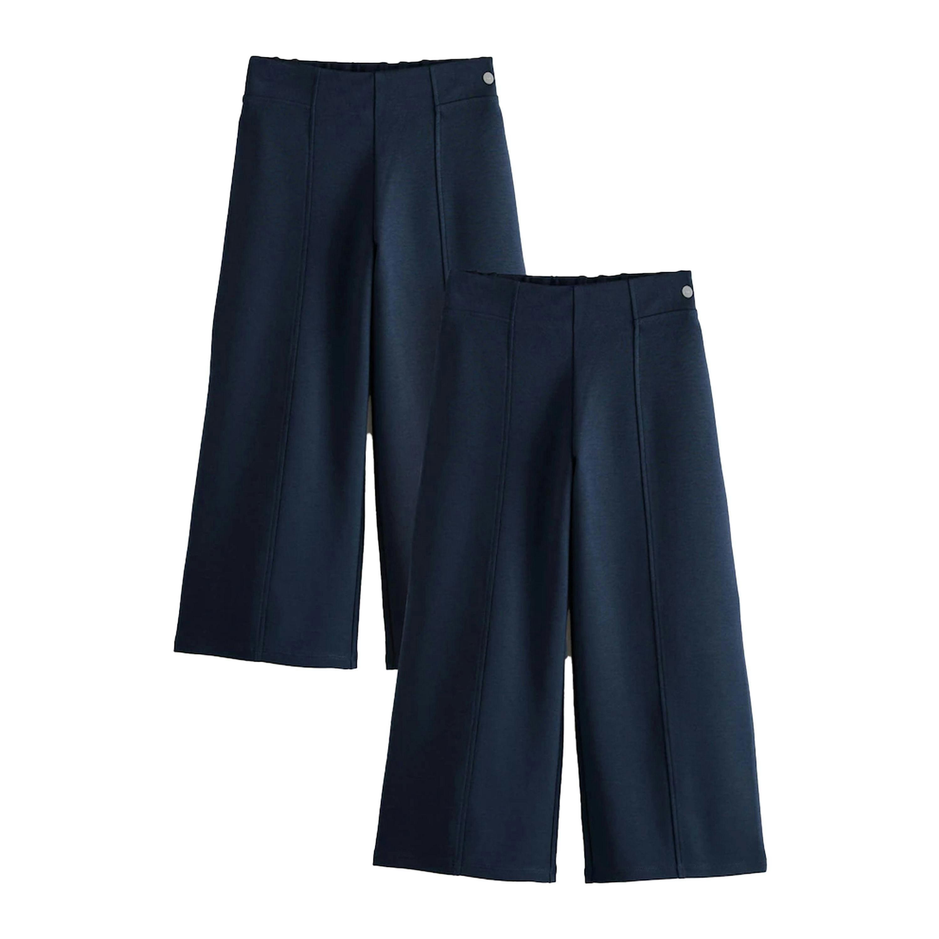 Clarks Girls Pull-On Wide Leg School Trousers (Pack of 2) , view 1 of 3