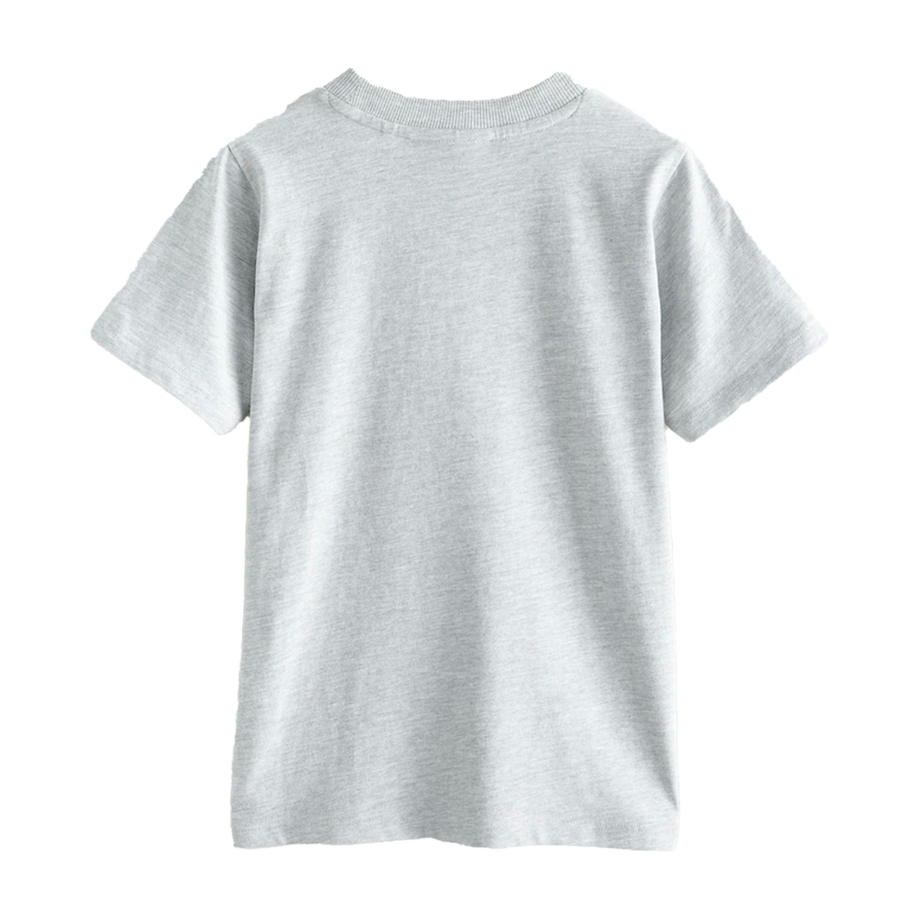 Clarks Boys Embroidered Logo Relaxed Fit T-Shirt (Pack of 3) — Grey