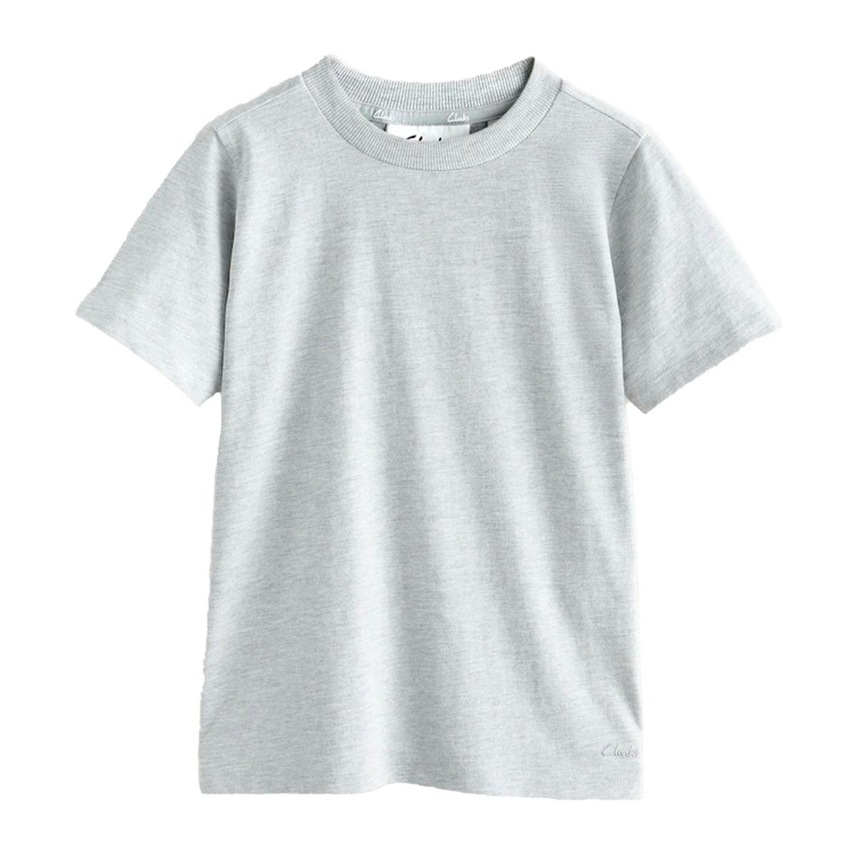 Clarks Boys Embroidered Logo Relaxed Fit T-Shirt (Pack of 3) — Grey
