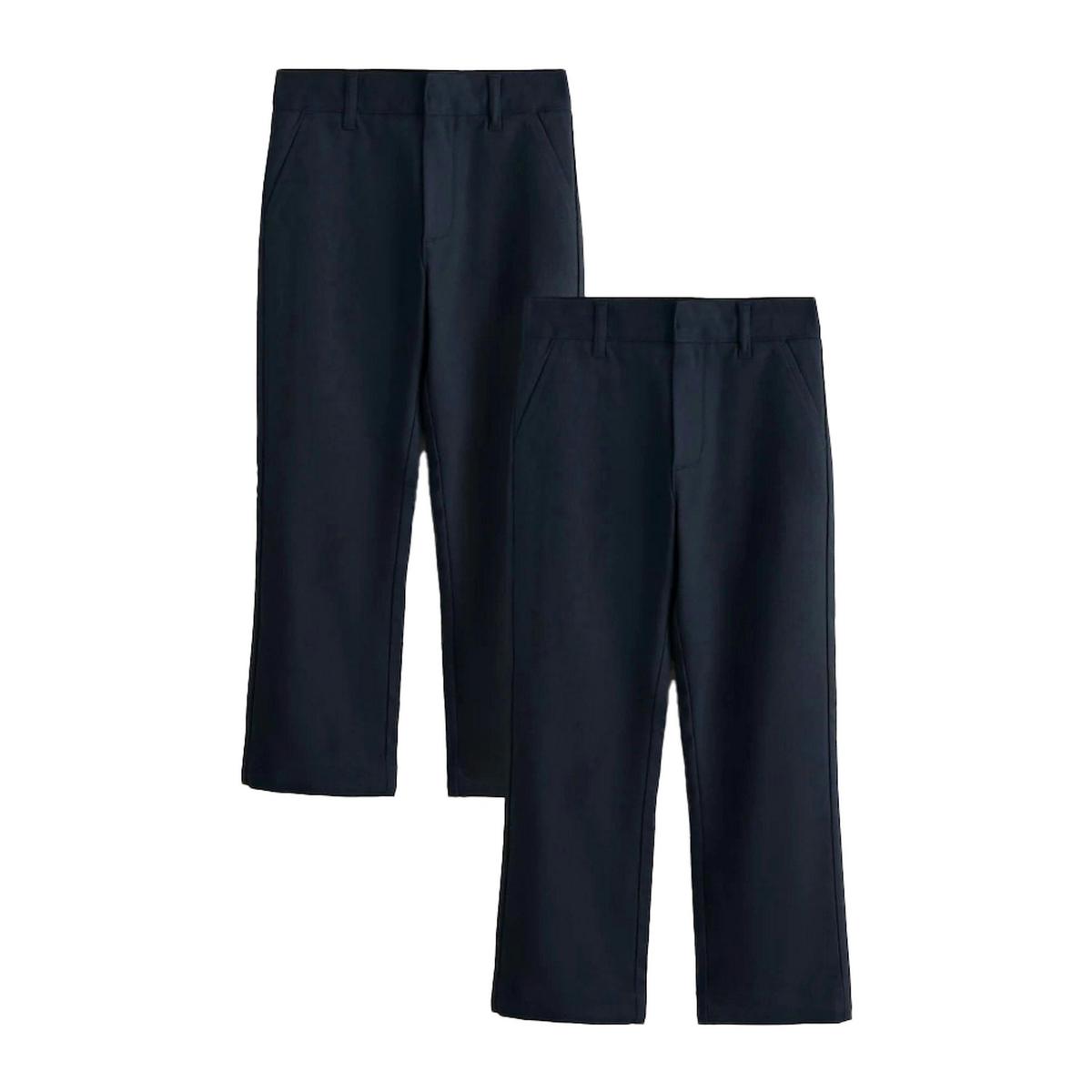 Clarks Boys Slim School Trousers (Pack of 2) — Blue