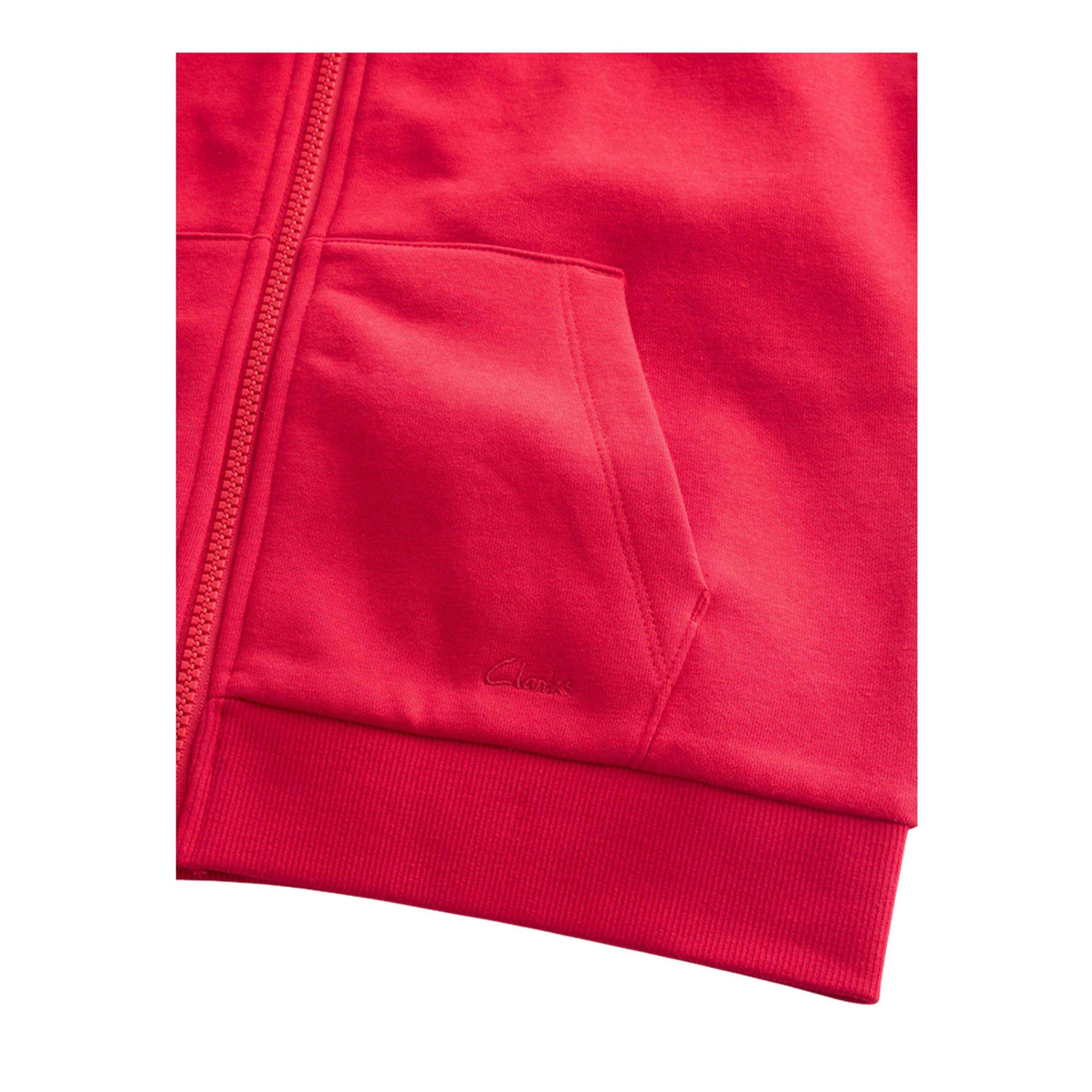 Clarks Boys Embroidered Logo Full Zip Hoodie — Red