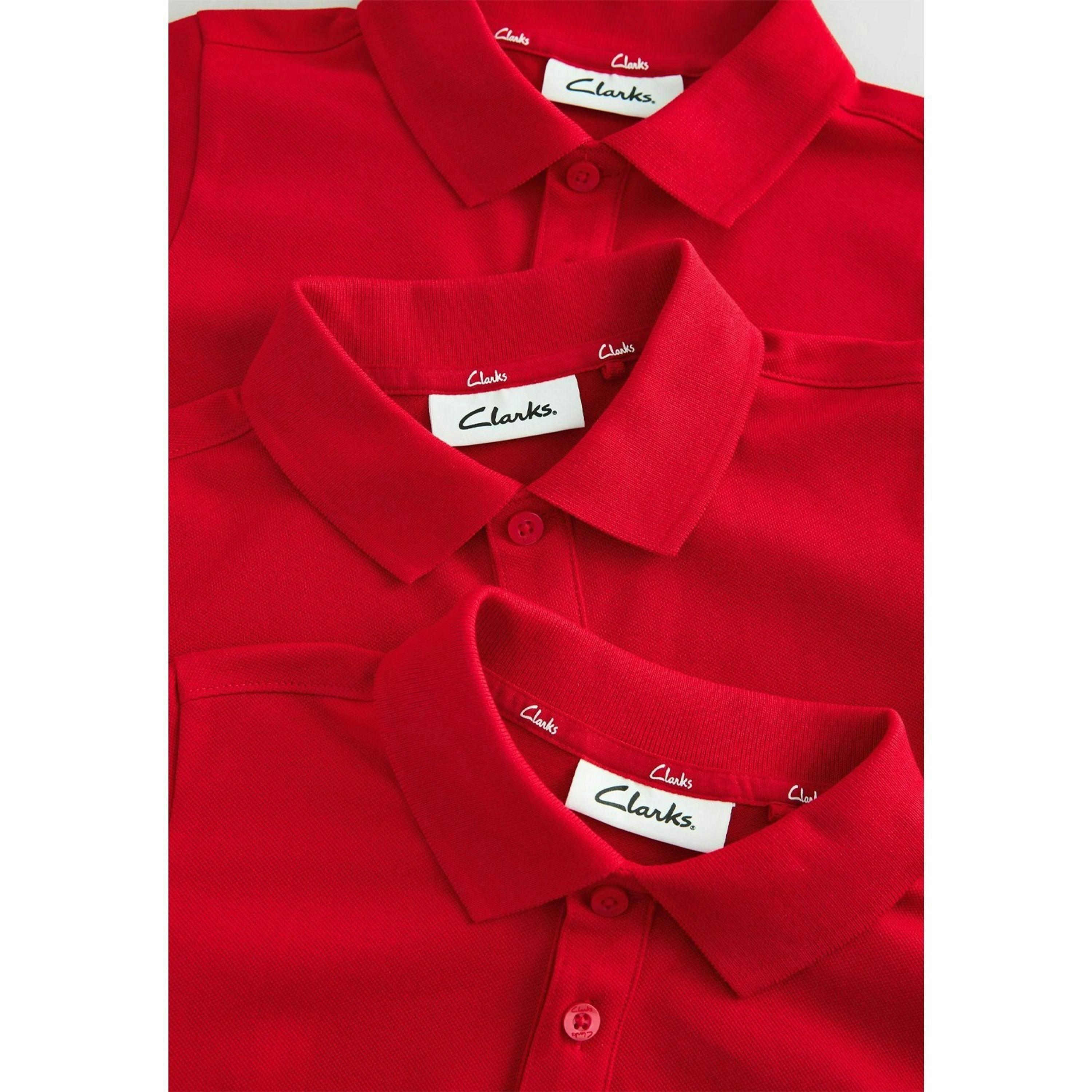 Clarks Boys Short-Sleeved Polo Shirt (Pack of 3) , view 4 of 6