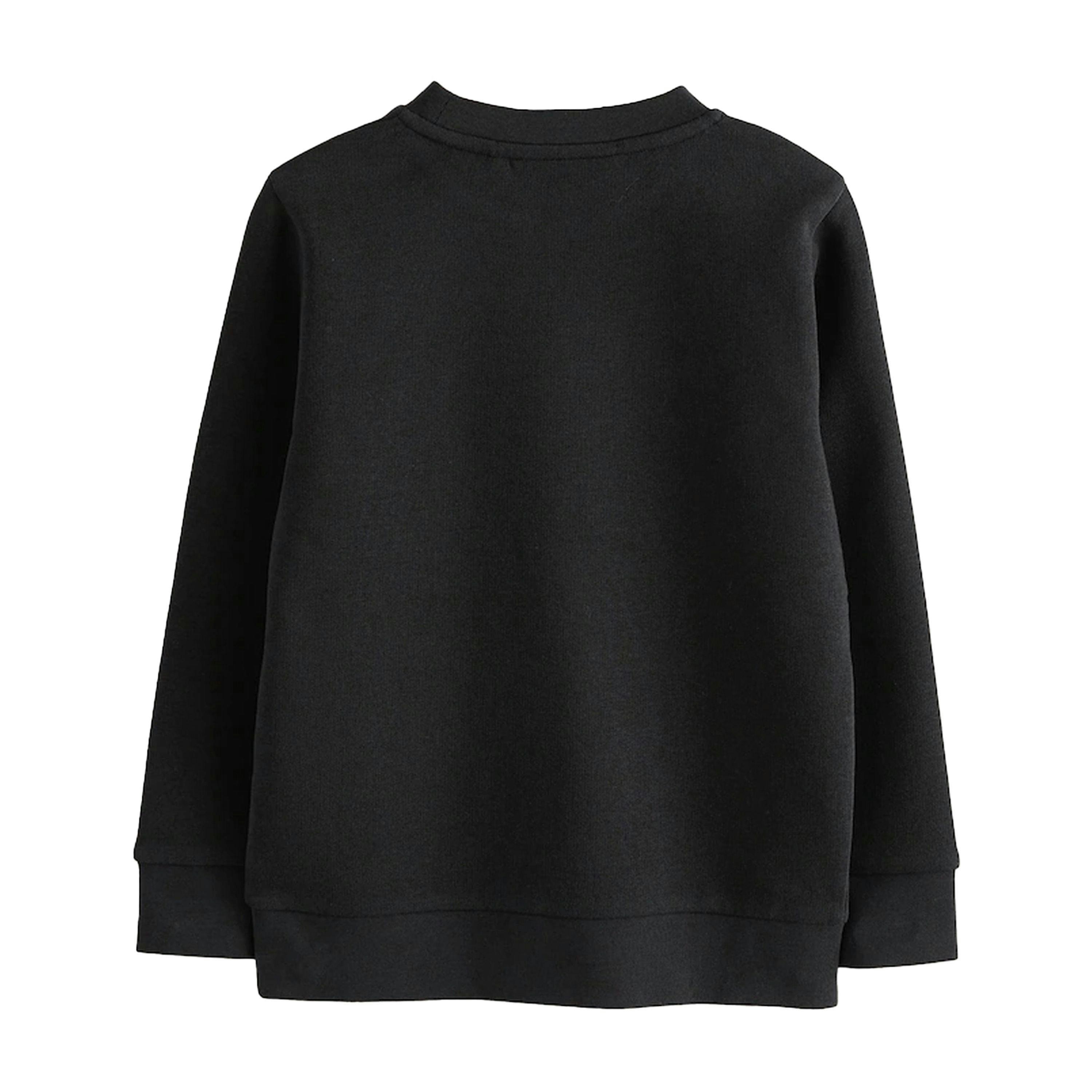 Clarks Boys Plain Crew Neck School Sweat Top (Pack of 2) — Black/Green
