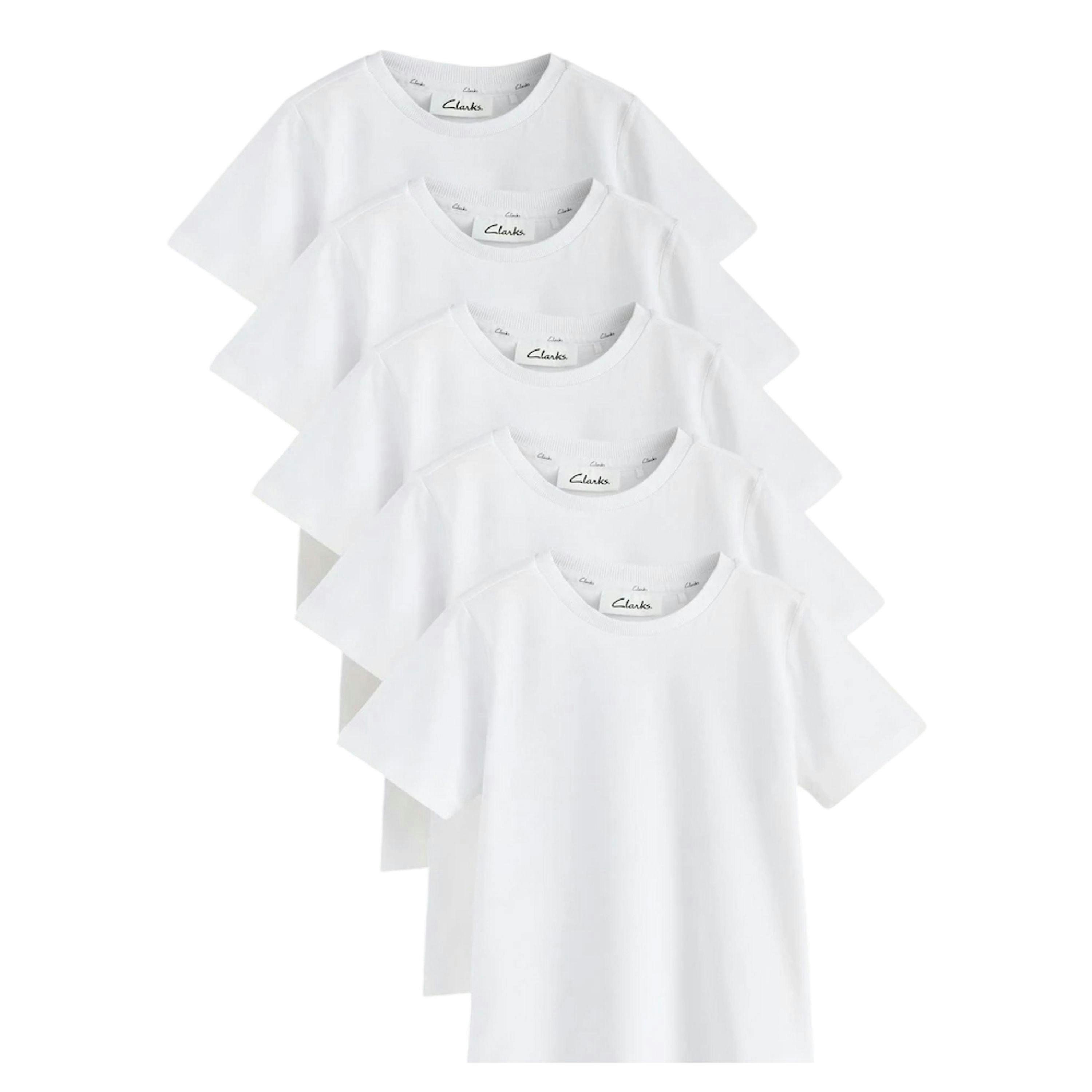 Clarks Childrens/Kids Cotton Sports T-Shirt (Pack of 5) , view 1 of 4