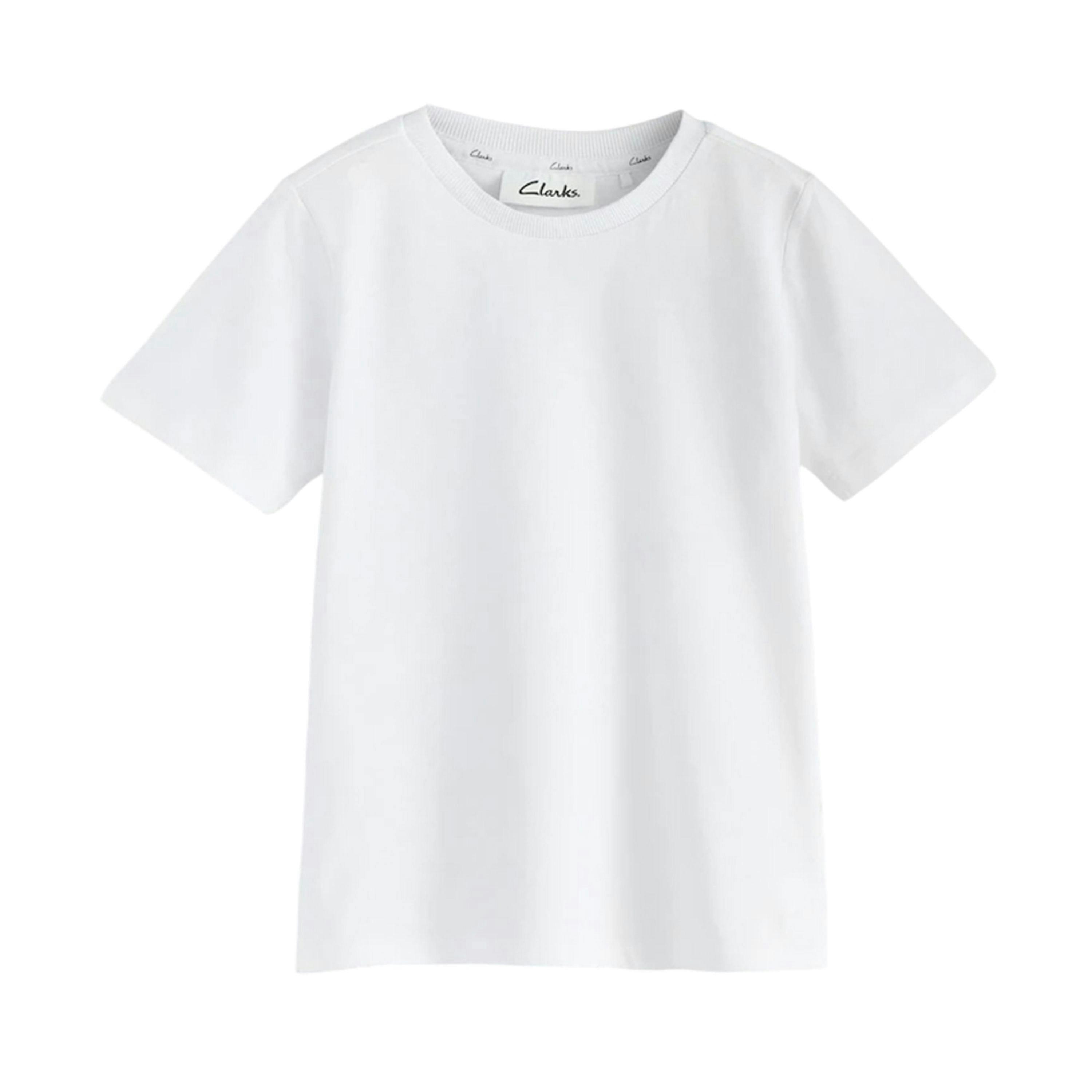 Clarks Childrens/Kids Cotton Sports T-Shirt (Pack of 5) — White