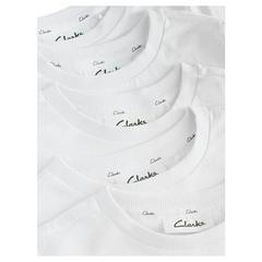 Clarks Childrens/Kids Cotton Sports T-Shirt (Pack of 5) — White 2