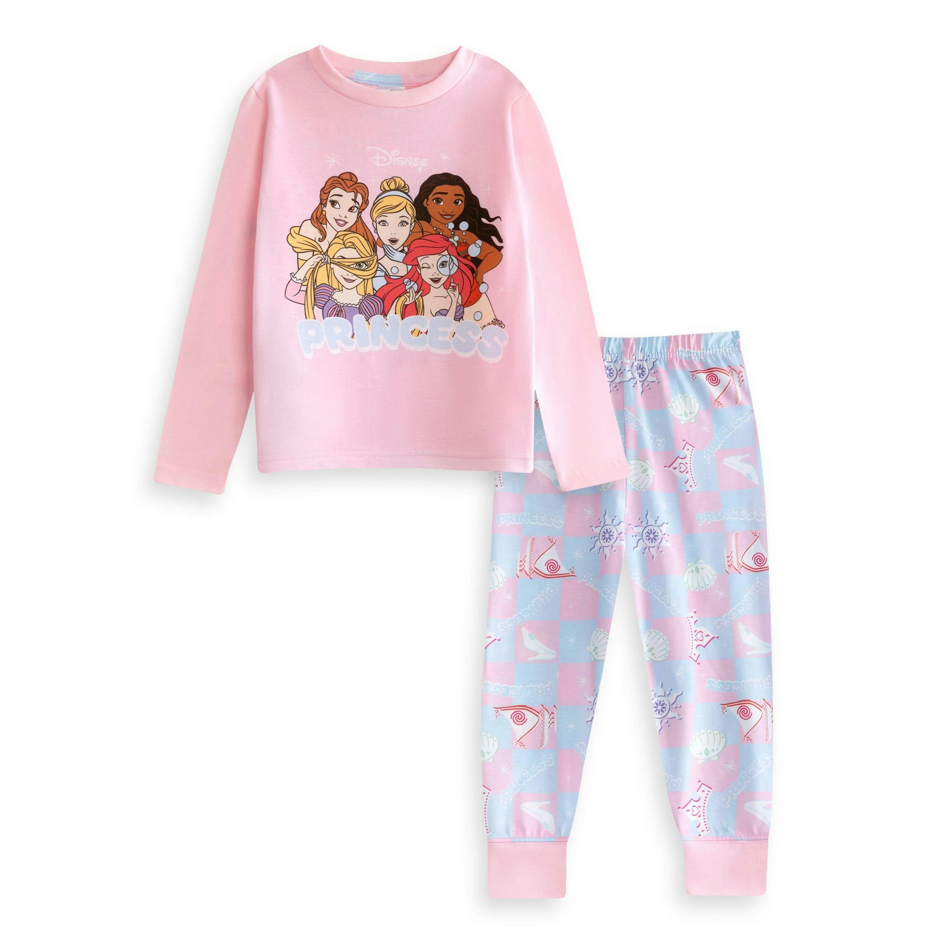 Disney Girls Pink Princess Long Sleeve Long Leg Pyjama Set by Vanilla Underground , view 1 of 1