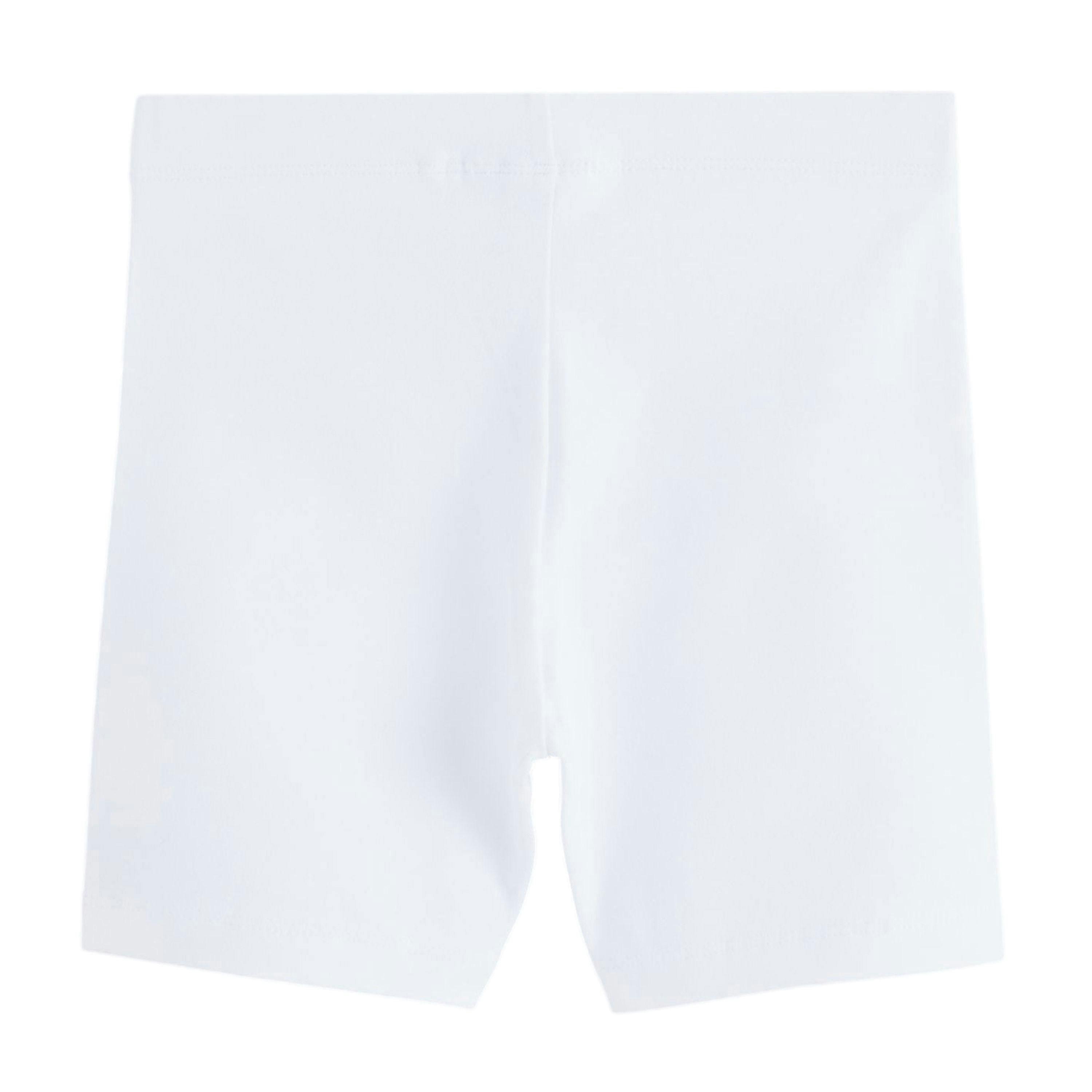 Clarks Girls Jersey Embroidered Logo Cycling Shorts (Pack of 3) — White