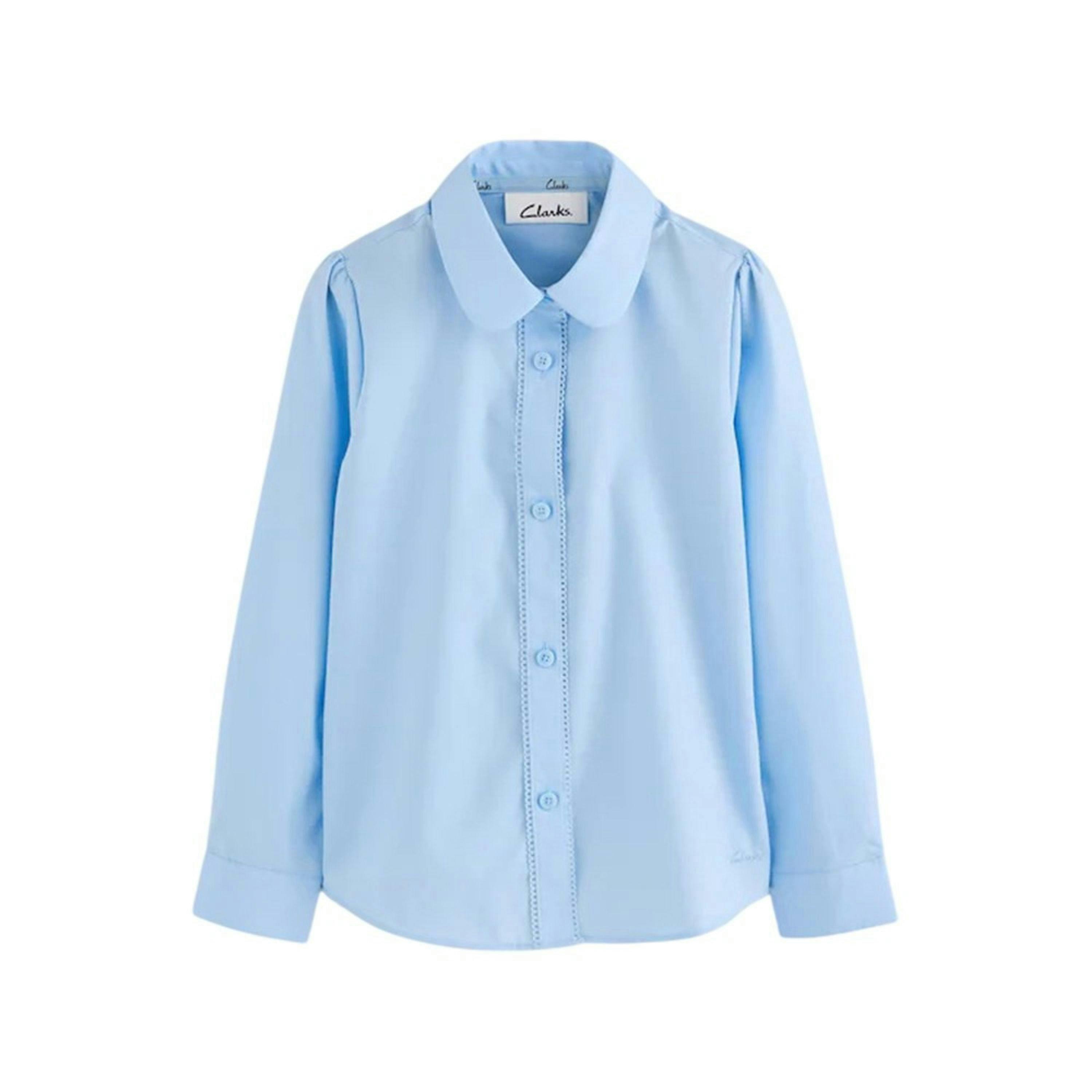 Clarks Girls Frill Trim Short-Sleeved School Shirt (Pack of 3) — 
