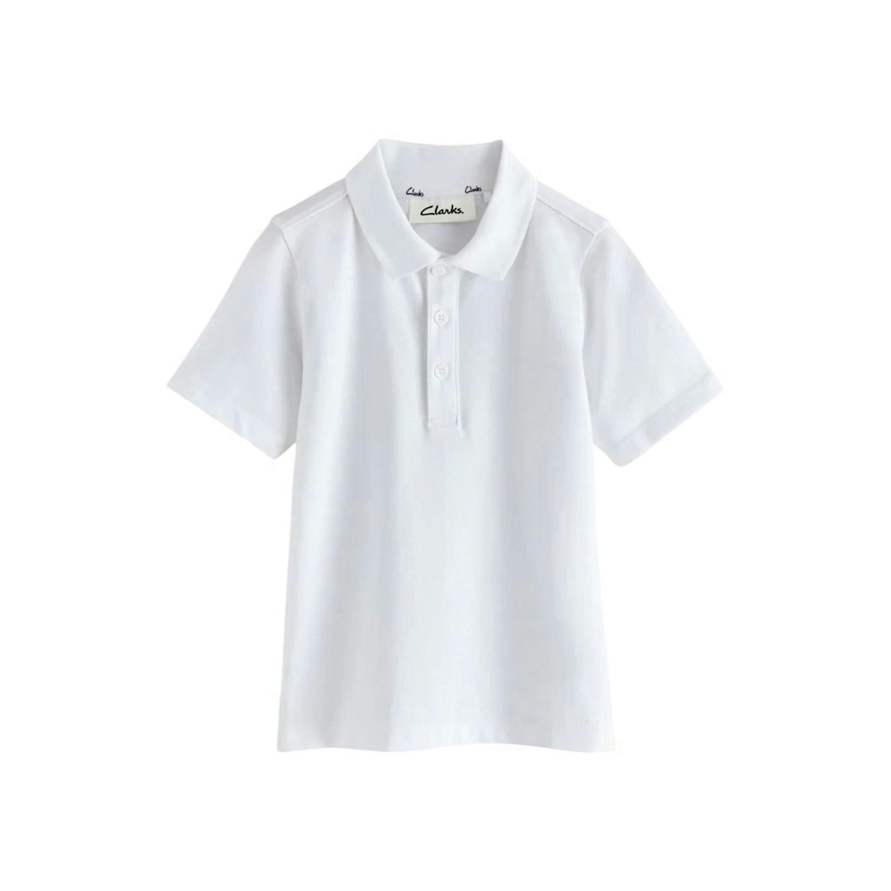 Clarks Boys Short-Sleeved School Polo Shirt (Pack of 3) — White