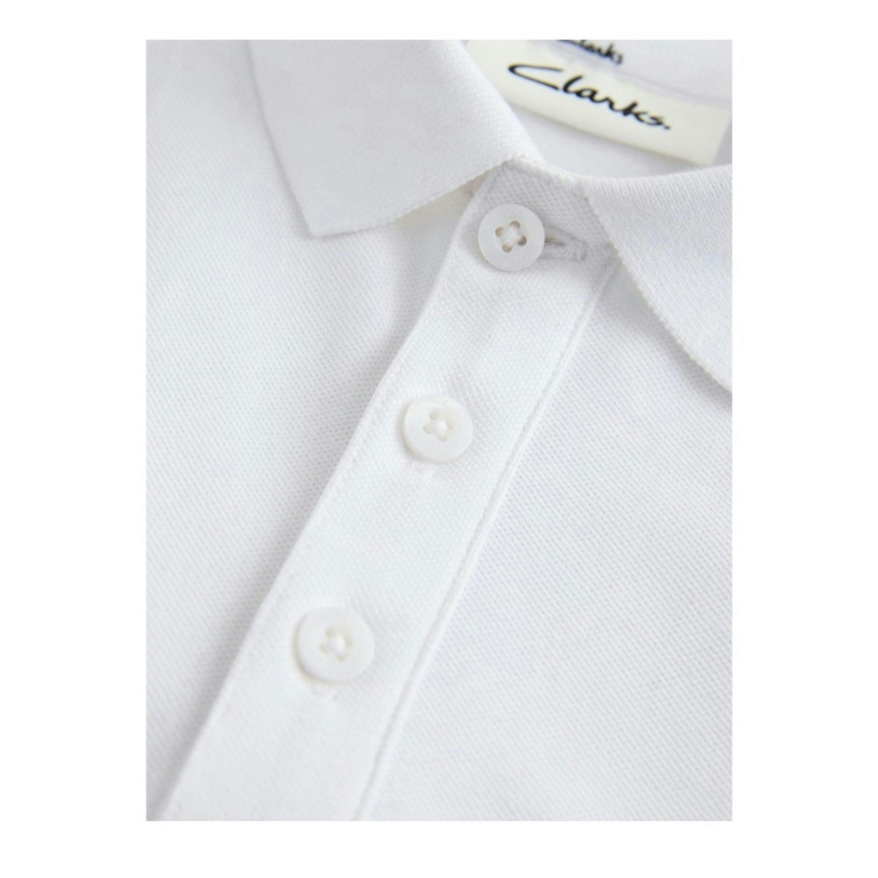 Clarks Boys Short-Sleeved School Polo Shirt (Pack of 3) — White