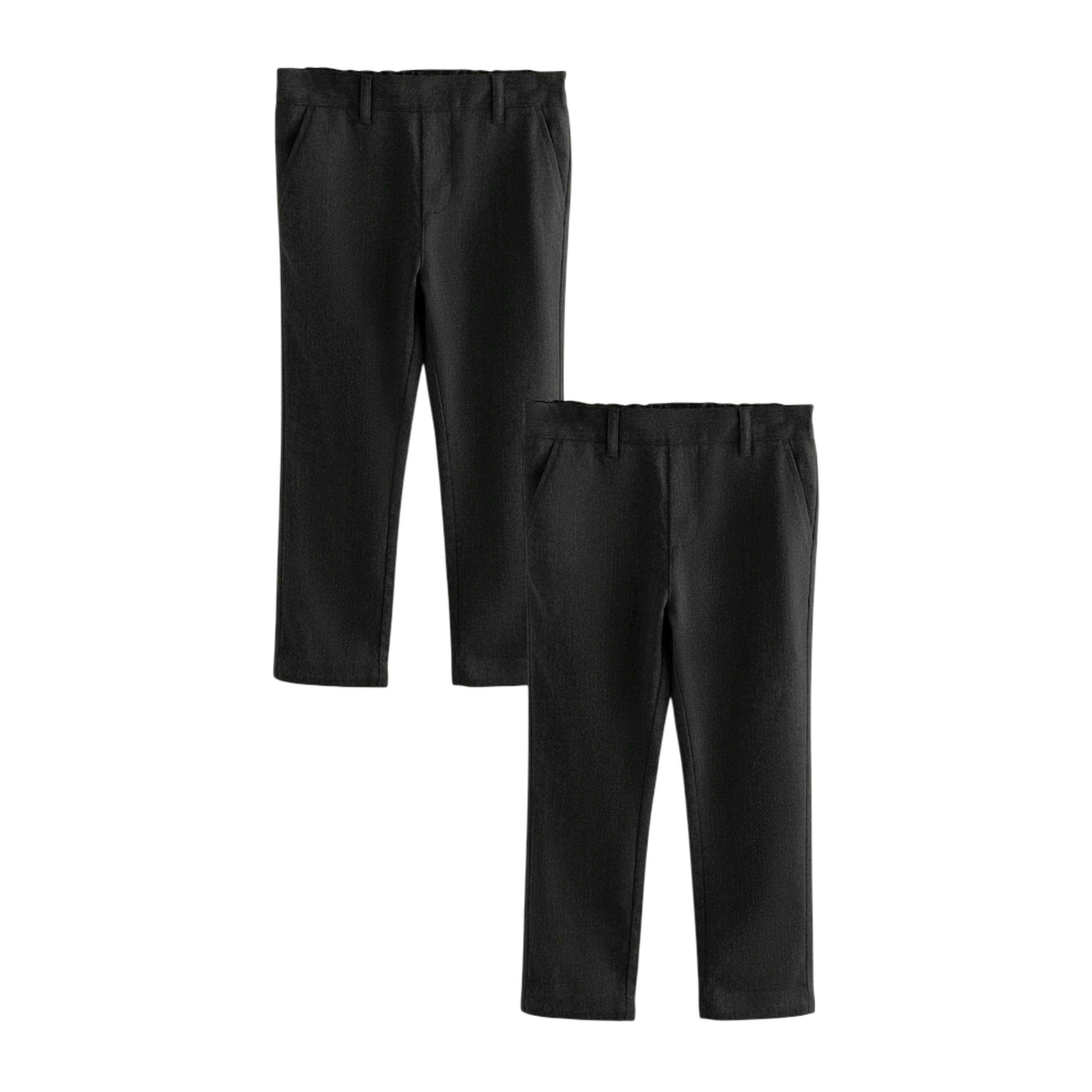 Clarks Boys Plain Regular Trousers (Pack of 2) — Blue/Black