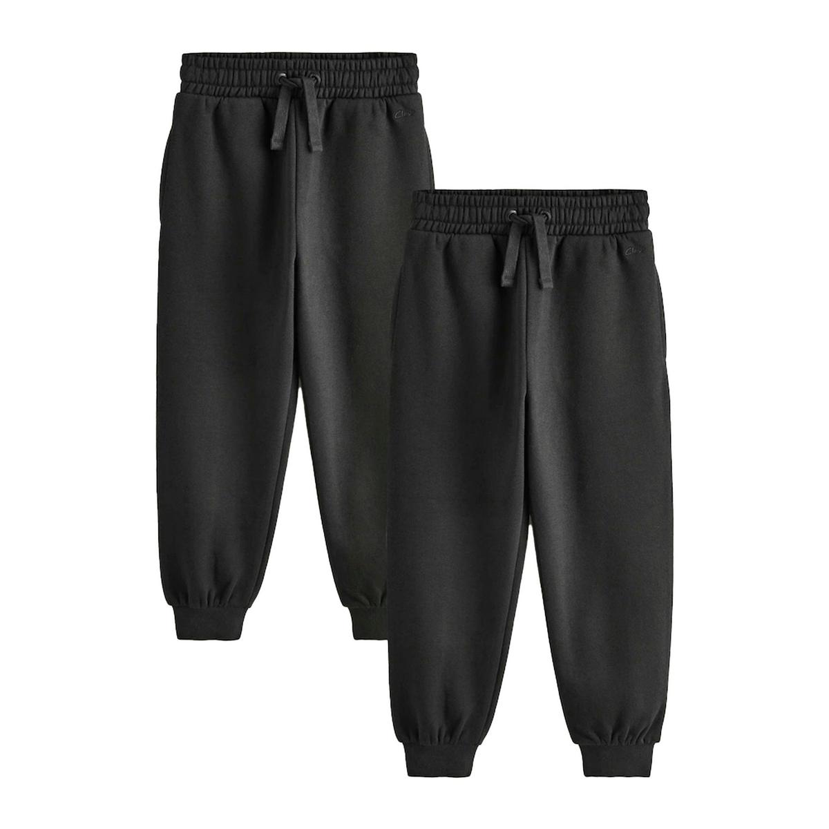 Clarks Boys Cotton Blend Jogging Bottoms (Pack of 2) — Black