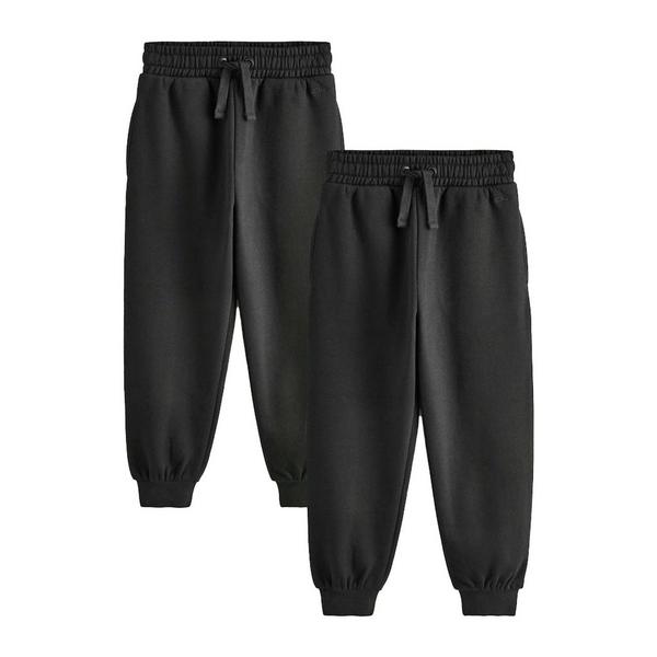 Clarks Boys Cotton Blend Jogging Bottoms (Pack of 2) — Black