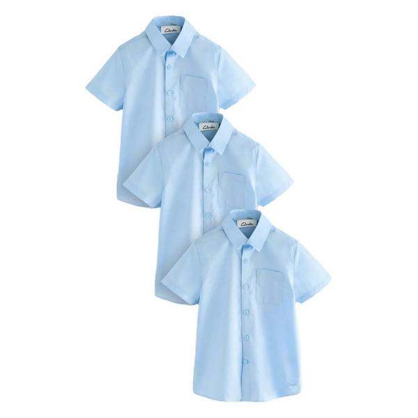Clarks Boys Short-Sleeved School Shirt (Pack of 3) — 