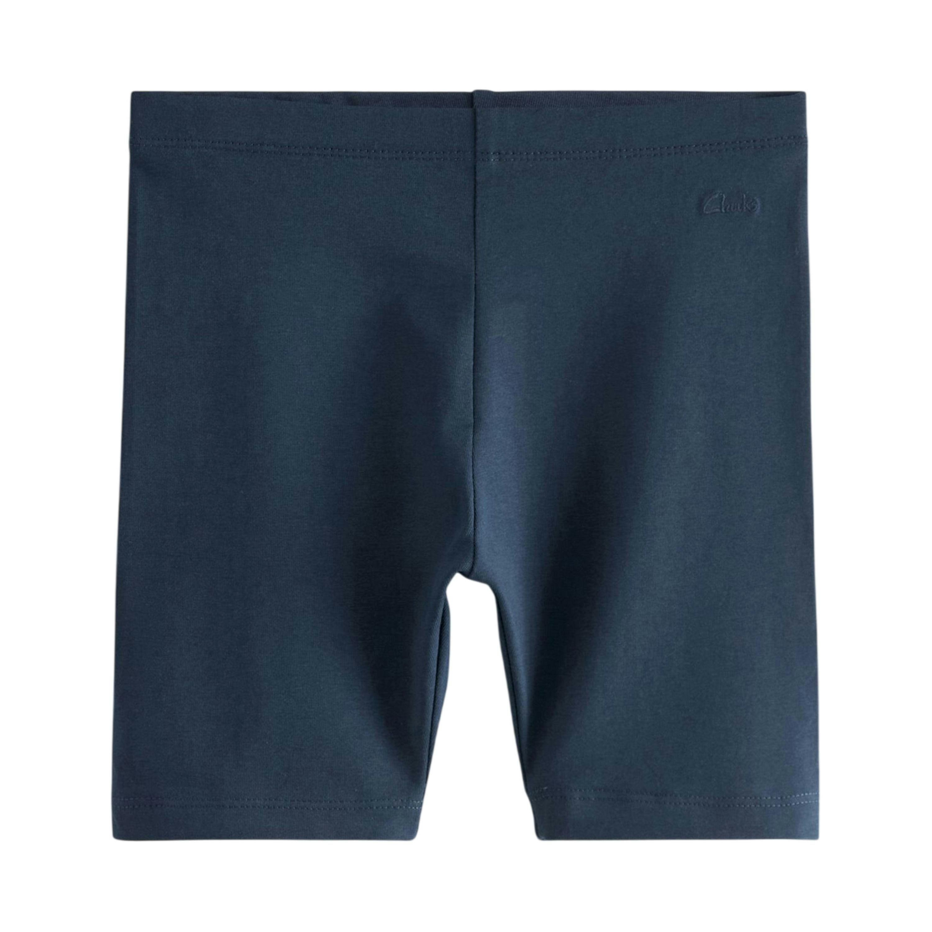 Clarks Girls Jersey Embroidered Logo Cycling Shorts (Pack of 3) — Blue
