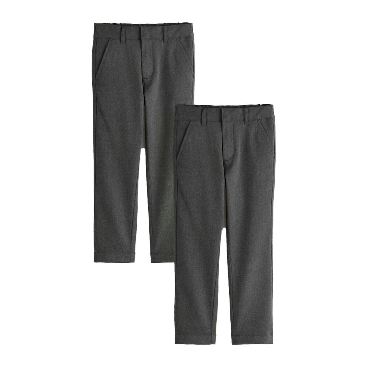 Clarks Boys Slim School Trousers (Pack of 2) — Grey