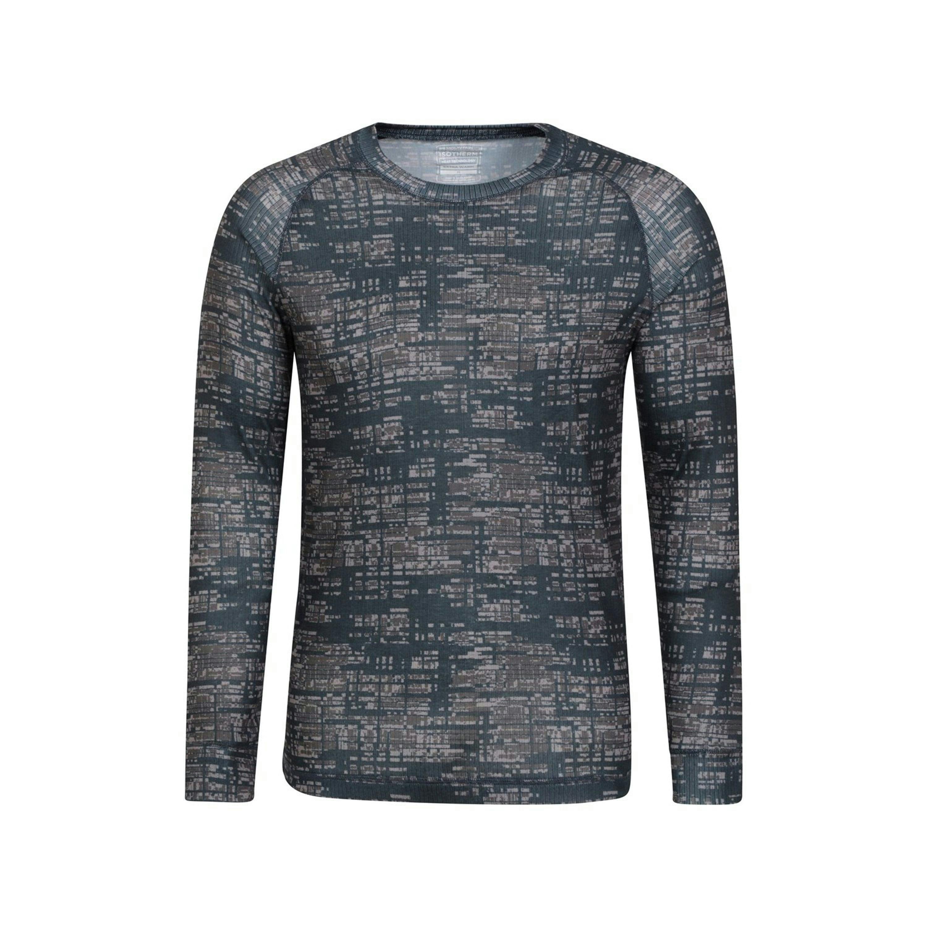 Mountain Warehouse Mens Talus Printed Long-Sleeved Thermal Top , view 1 of 5