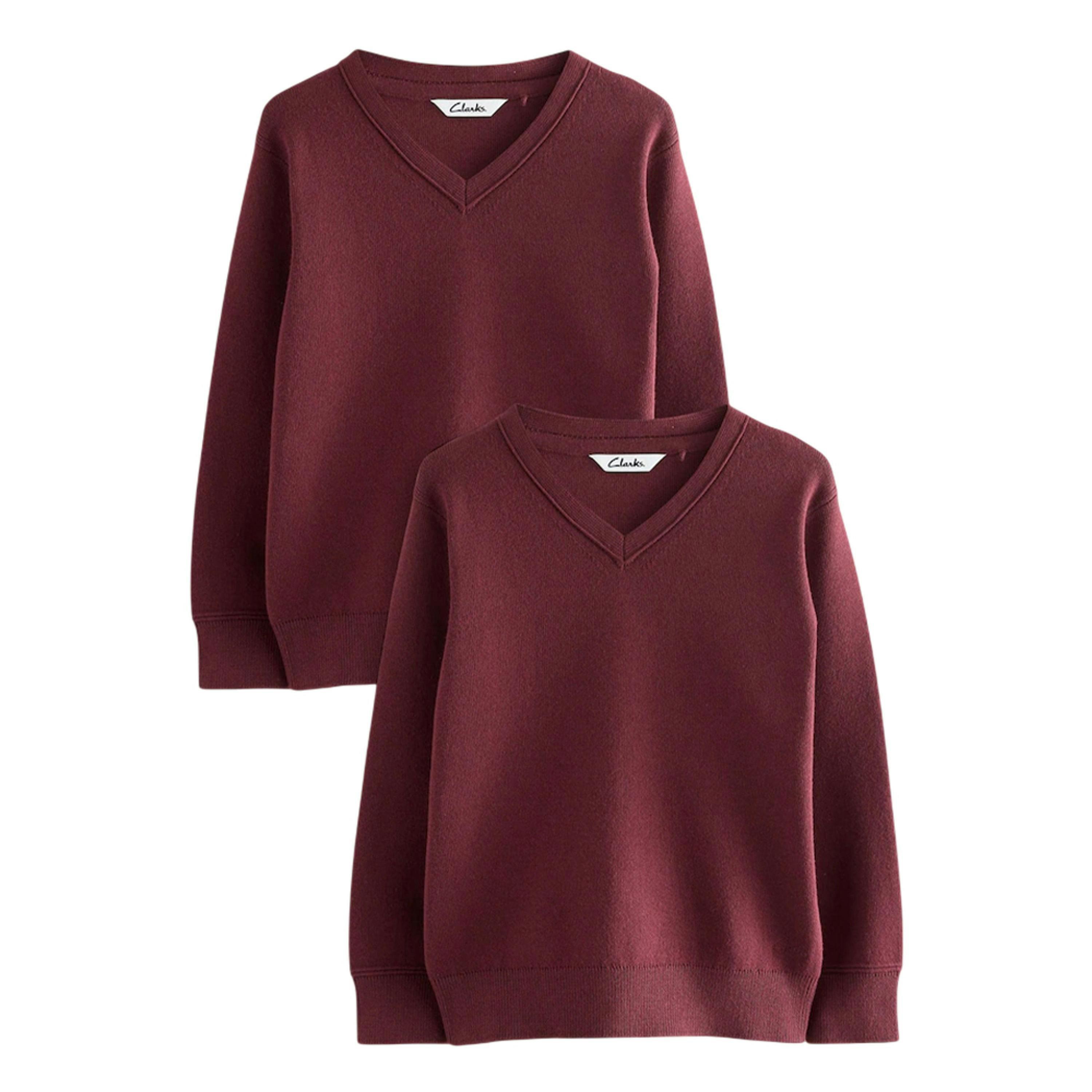 Clarks Childrens/Kids Knitted School Jumper (Pack of 2) , view 1 of 3