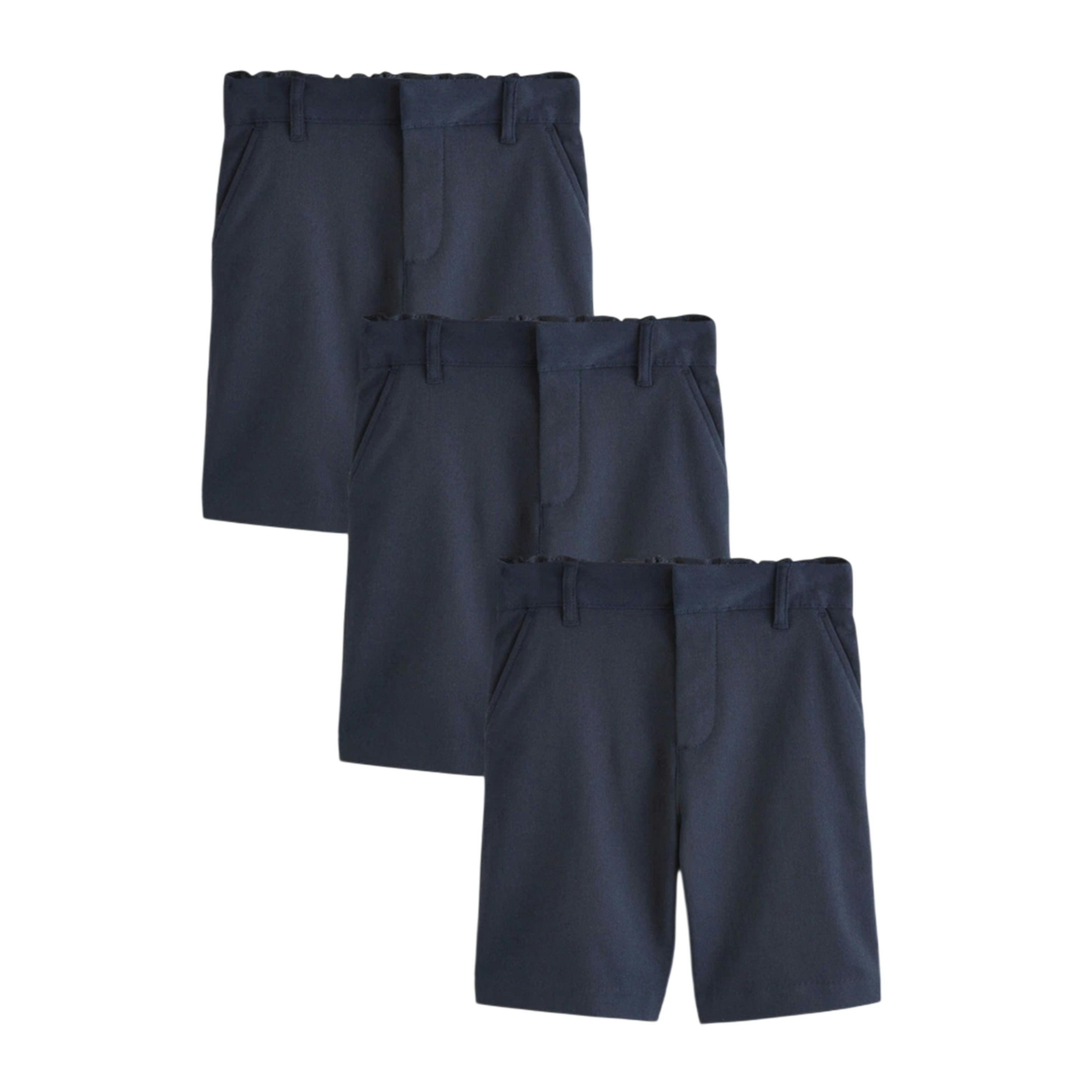 Clarks Boys Regular School Shorts (Pack of 3) — Blue