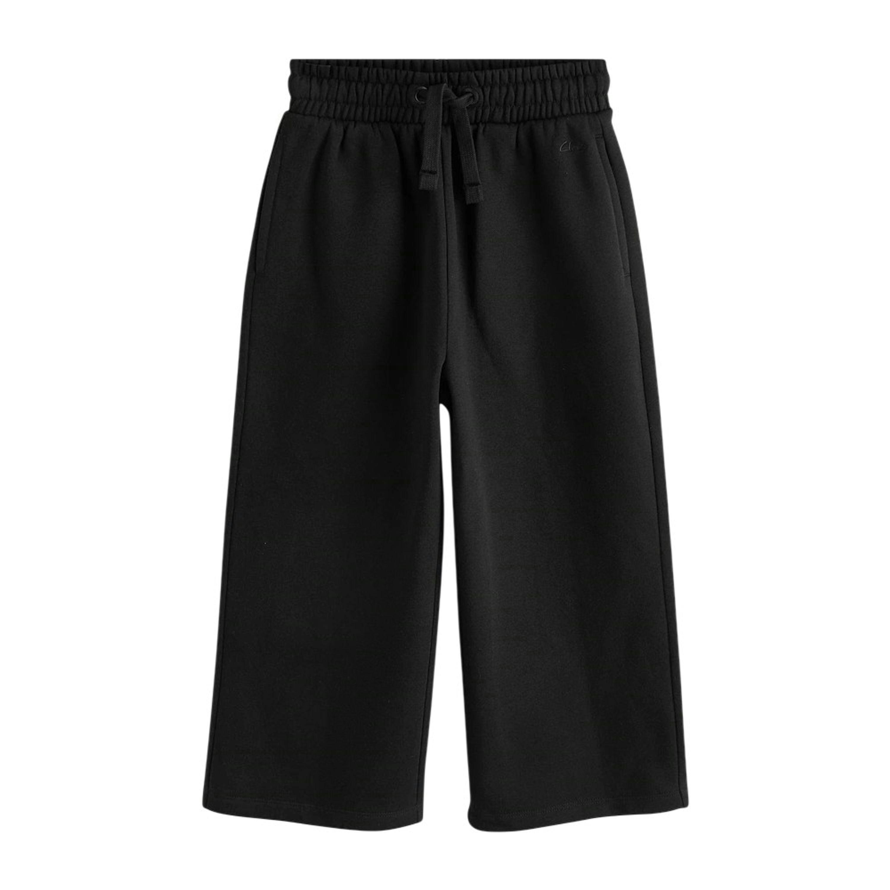 Clarks Girls Wide Leg Jogging Bottoms (Pack of 2) — Black
