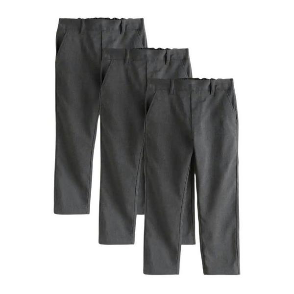 Clarks Boys Pull-On Regular Trousers (Pack of 3) — Grey