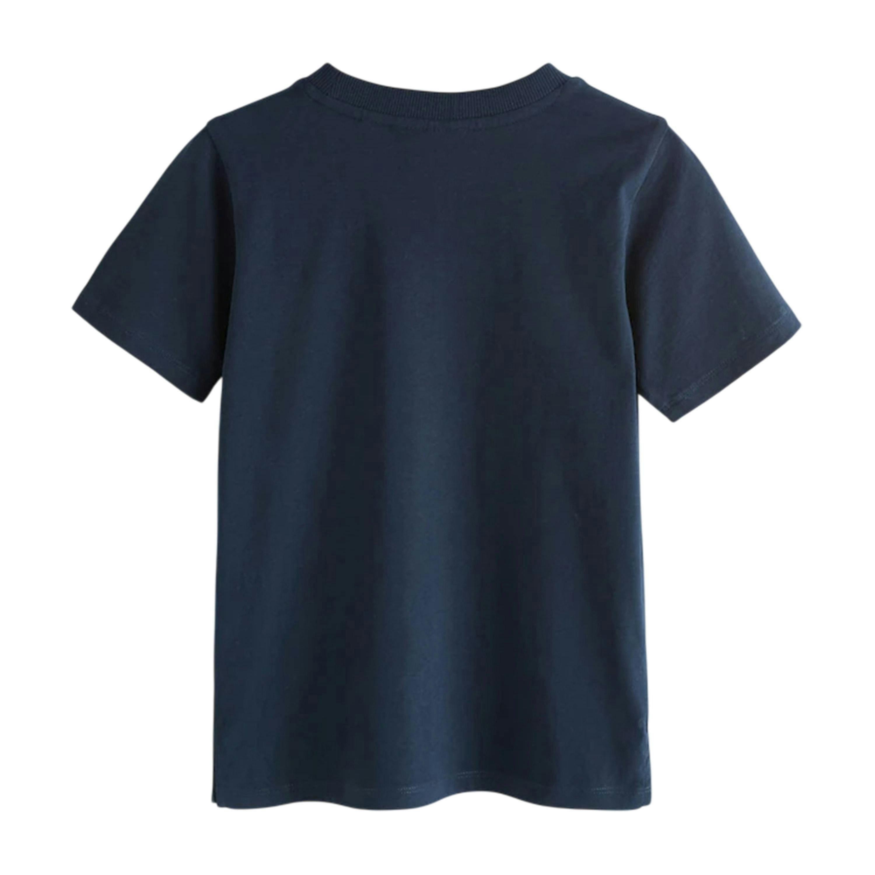 Clarks Boys Embroidered Logo Relaxed Fit T-Shirt (Pack of 3) — Green/White/Blue/Gold/Red