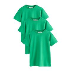 Clarks Boys Embroidered Logo Relaxed Fit T-Shirt (Pack of 3) — Red/Green 3