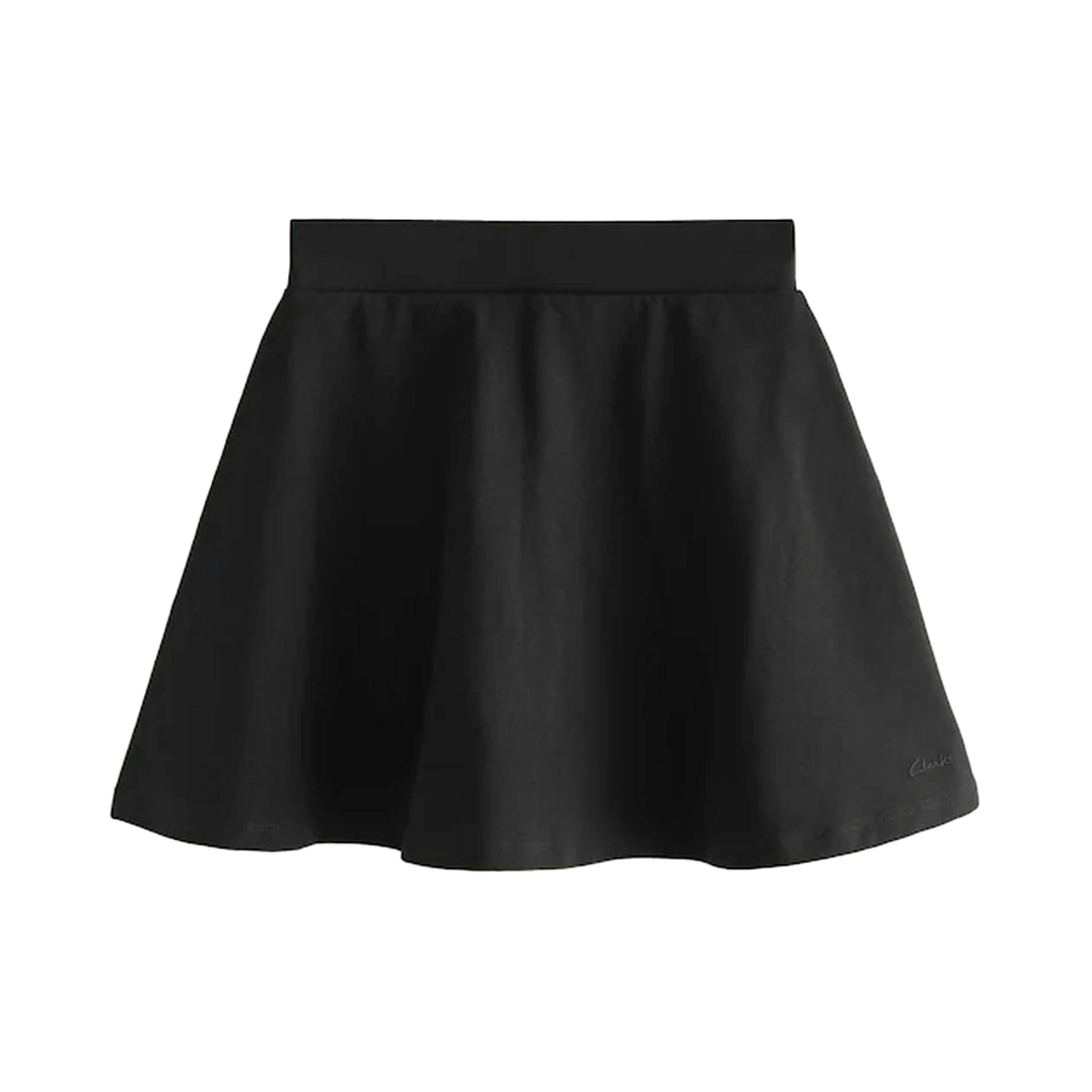 Clarks Girls Jersey Plain Skort (Pack of 2) — Black