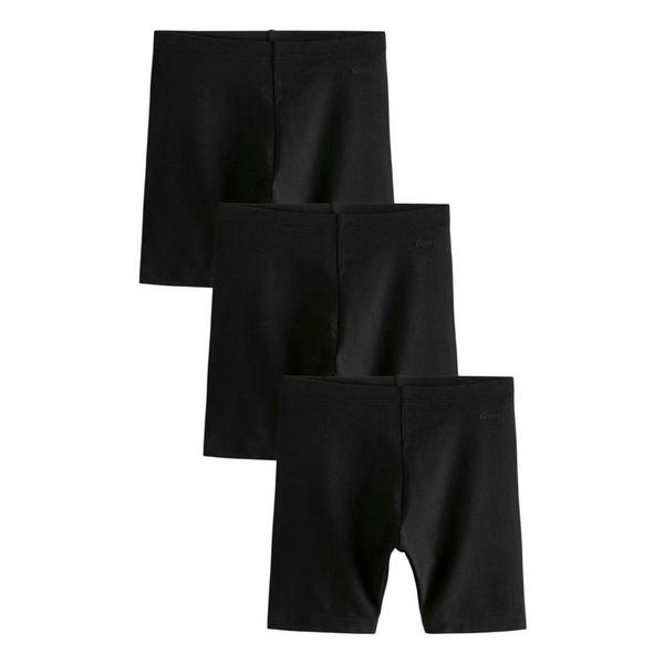Clarks Girls Jersey Cycling Shorts (Pack of 3) — Black