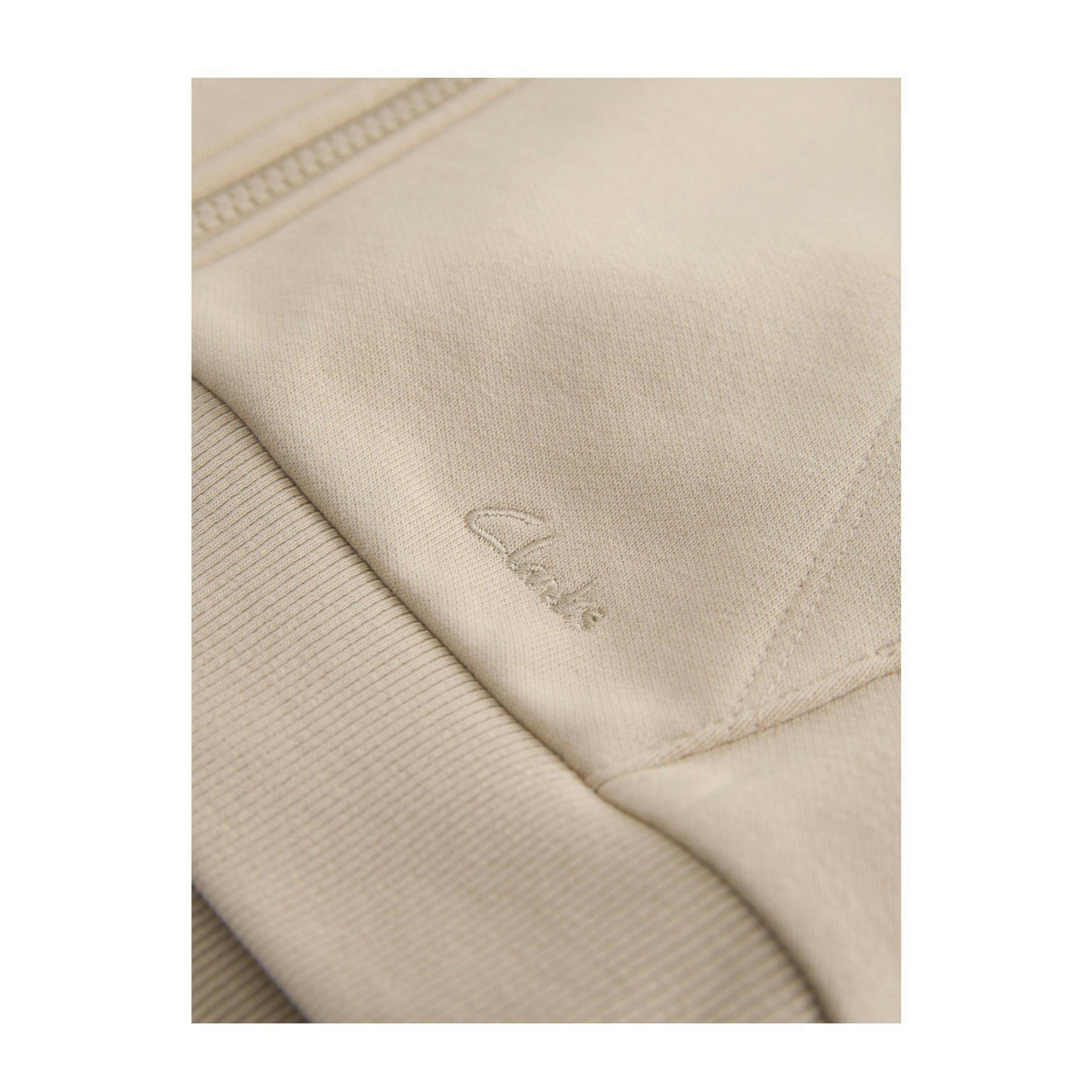 Clarks Boys Plain Full Zip Hoodie — Beige