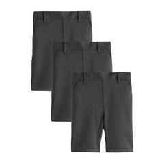 Clarks Boys Pull-On Regular School Shorts (Pack of 3) — Grey 1