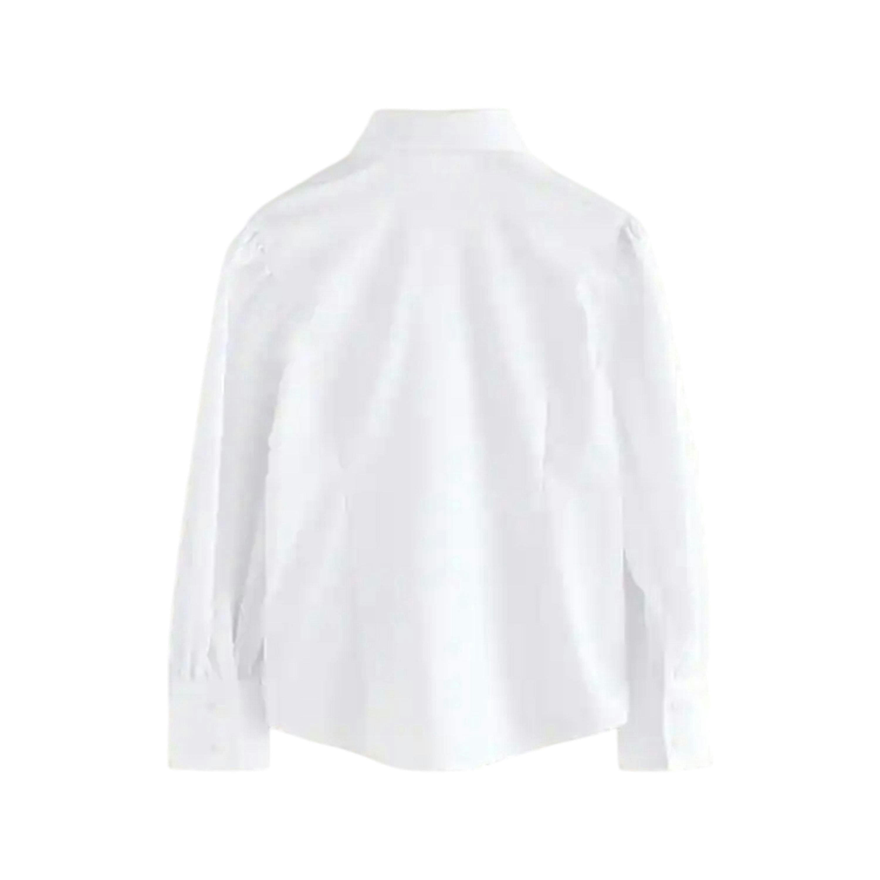 Clarks Girls Fitted Long-Sleeved School Shirt (Pack of 3) — White