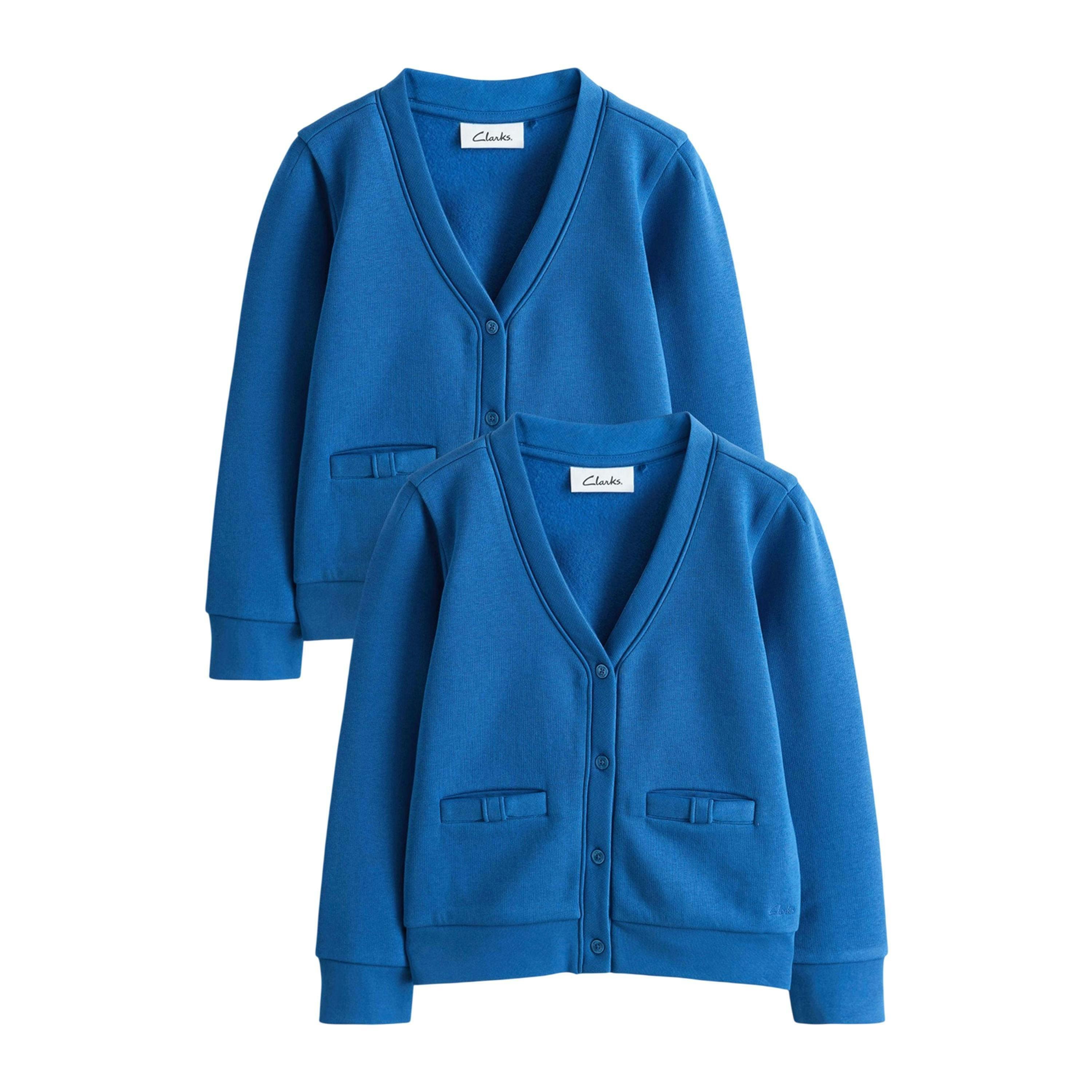 Clarks Girls Bow School Cardigan (Pack of 2) , view 1 of 5