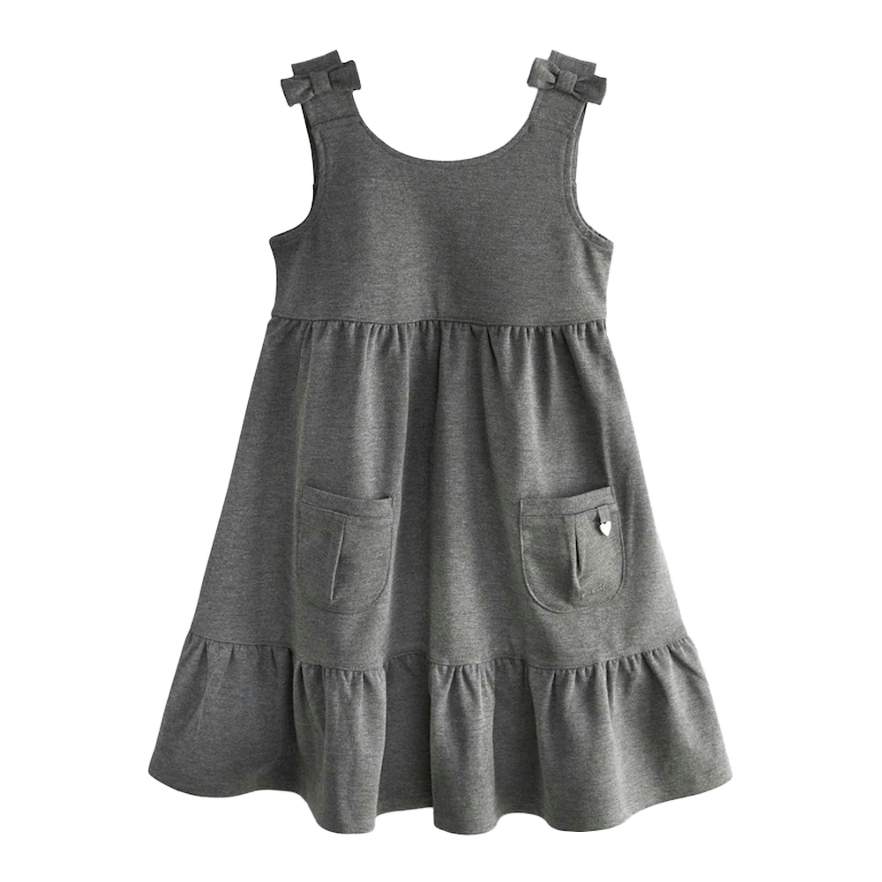 Clarks Girls Ponte Bow Detail Pinafore Dress , view 1 of 4