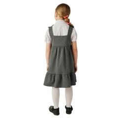 Clarks Girls Ponte Bow Detail Pinafore Dress — Grey 4