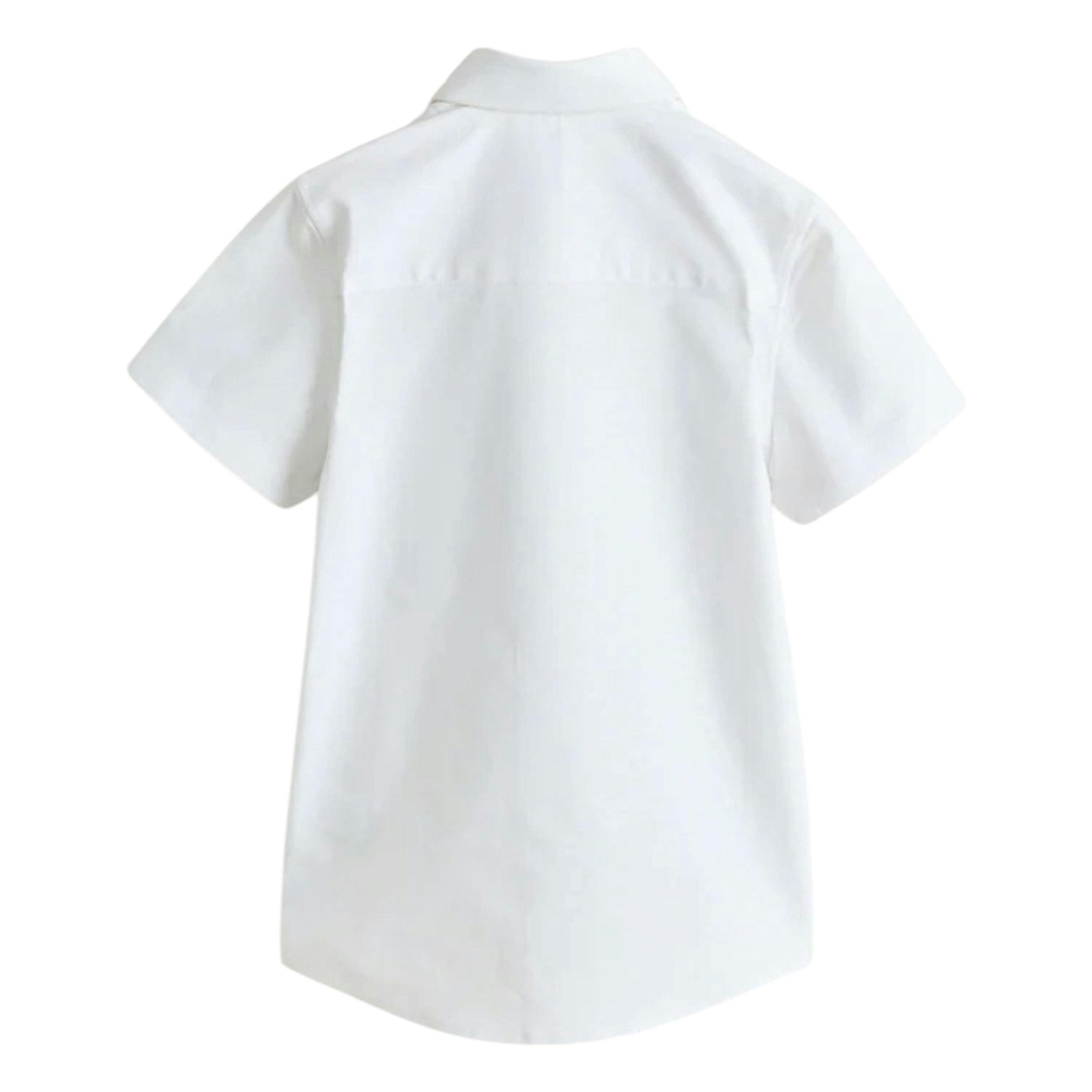 Clarks Boys Oxford Short-Sleeved Shirt — White