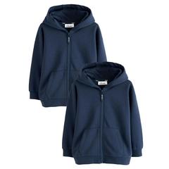 Clarks Boys Embroidered Logo Full Zip Hoodie (Pack of 2) — Green/Black/Blue 2