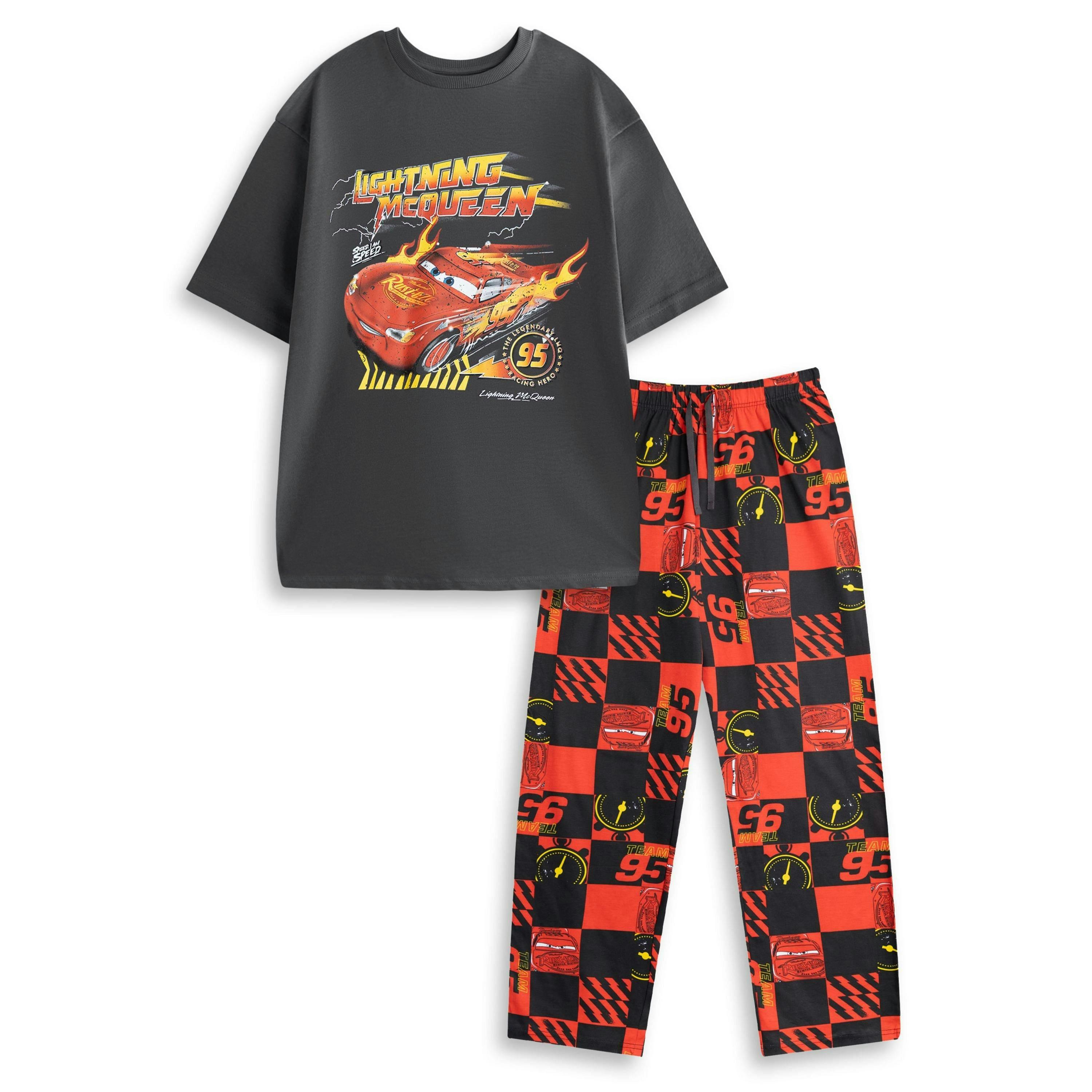 Disney Mens Multicoloured Cars Short Sleeve Long Leg Pyjama Set by Vanilla Underground , view 1 of 1