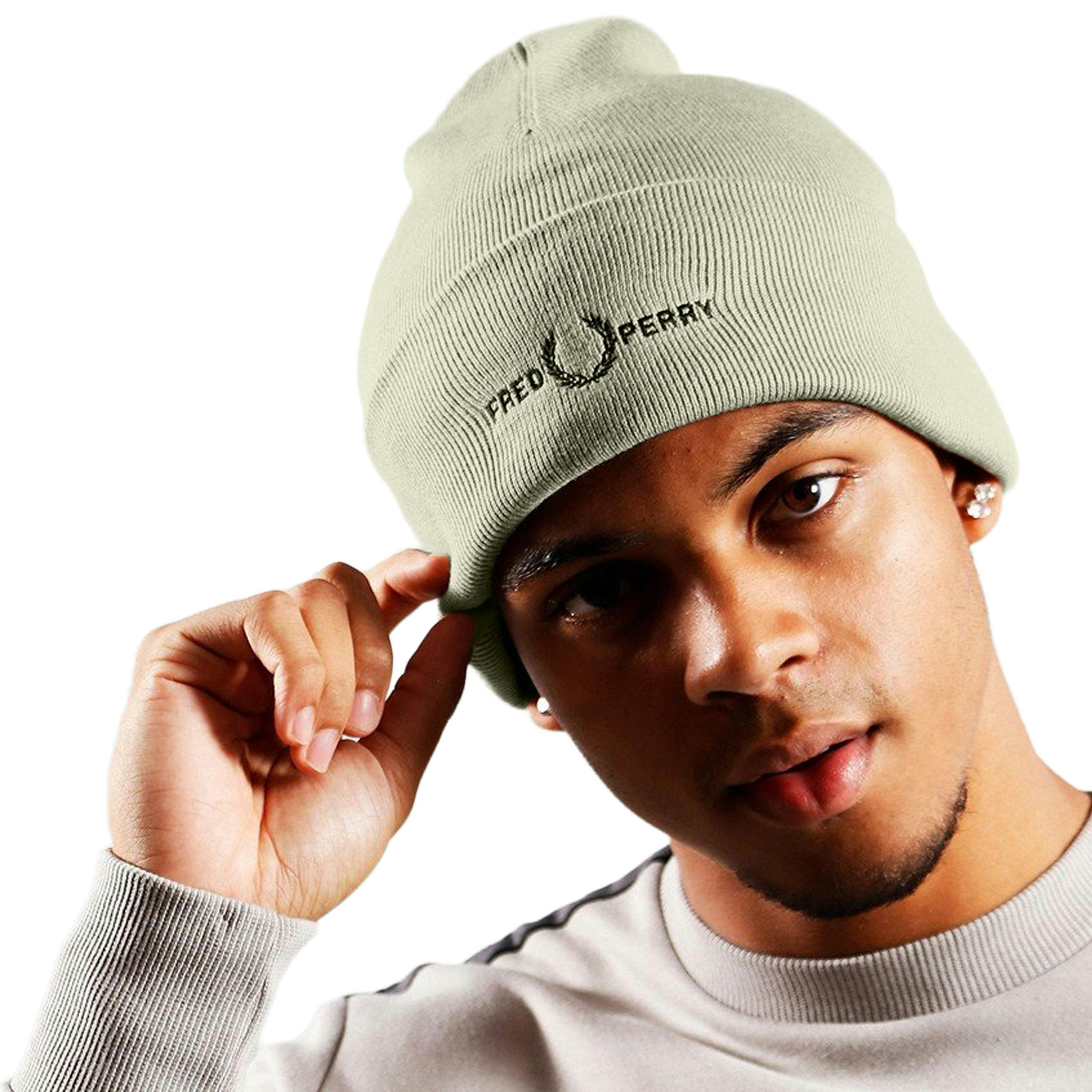 Fred Perry Unisex Adult Graphic Logo Beanie , view 4 of 4