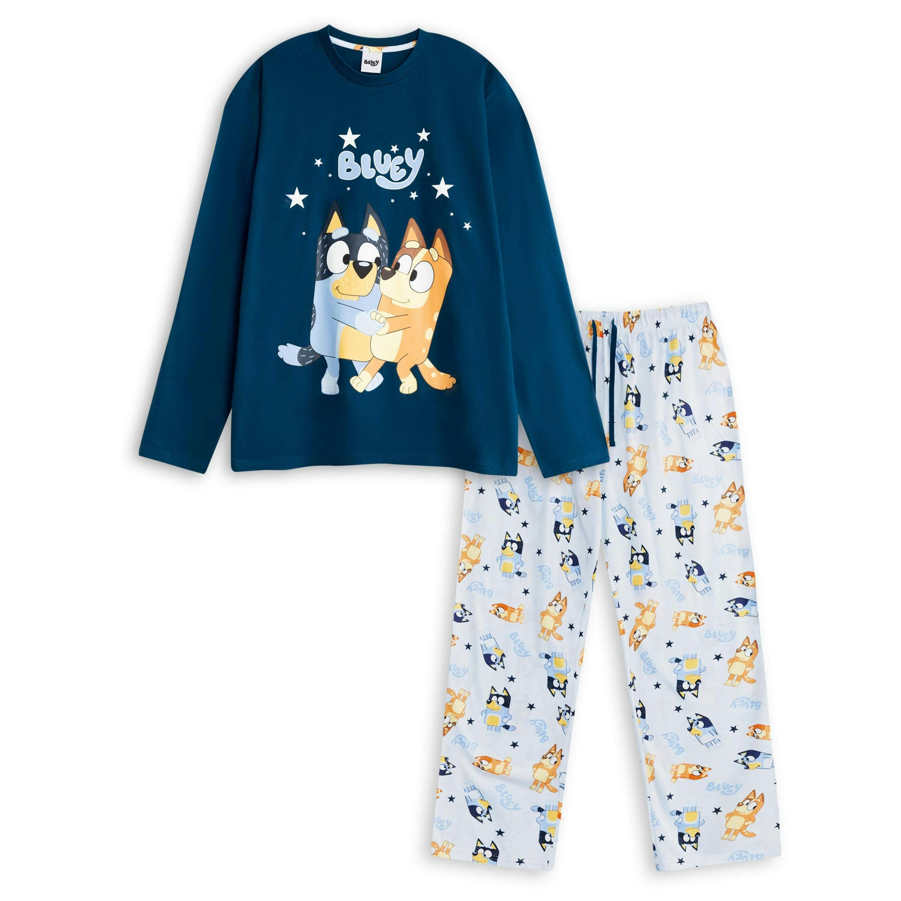 Bluey Mens Multicoloured Family Long Sleeve Long Leg Pyjama Set by Vanilla Underground , view 1 of 1