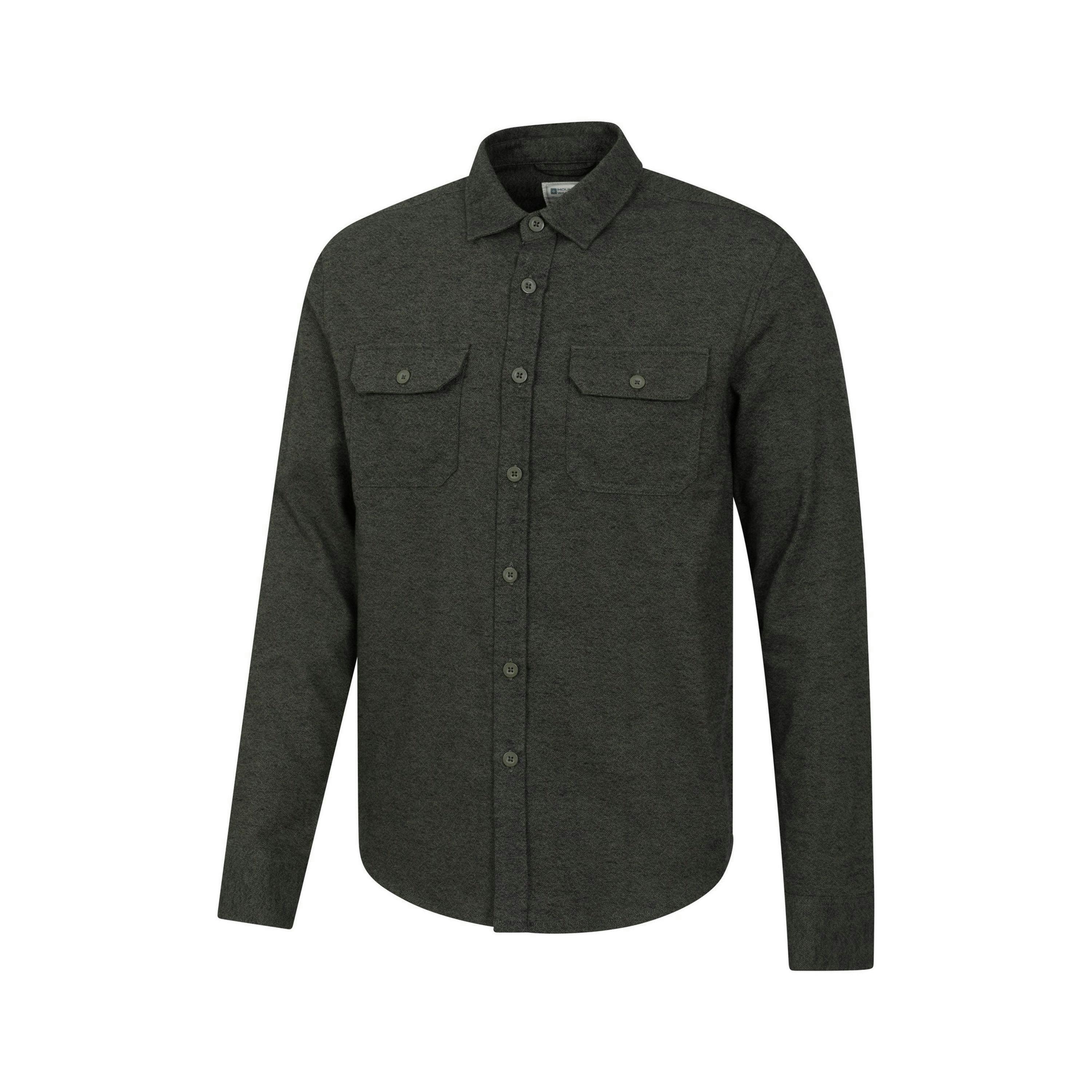Mountain Warehouse Mens Trace Flannel Long-Sleeved Shirt , view 3 of 4