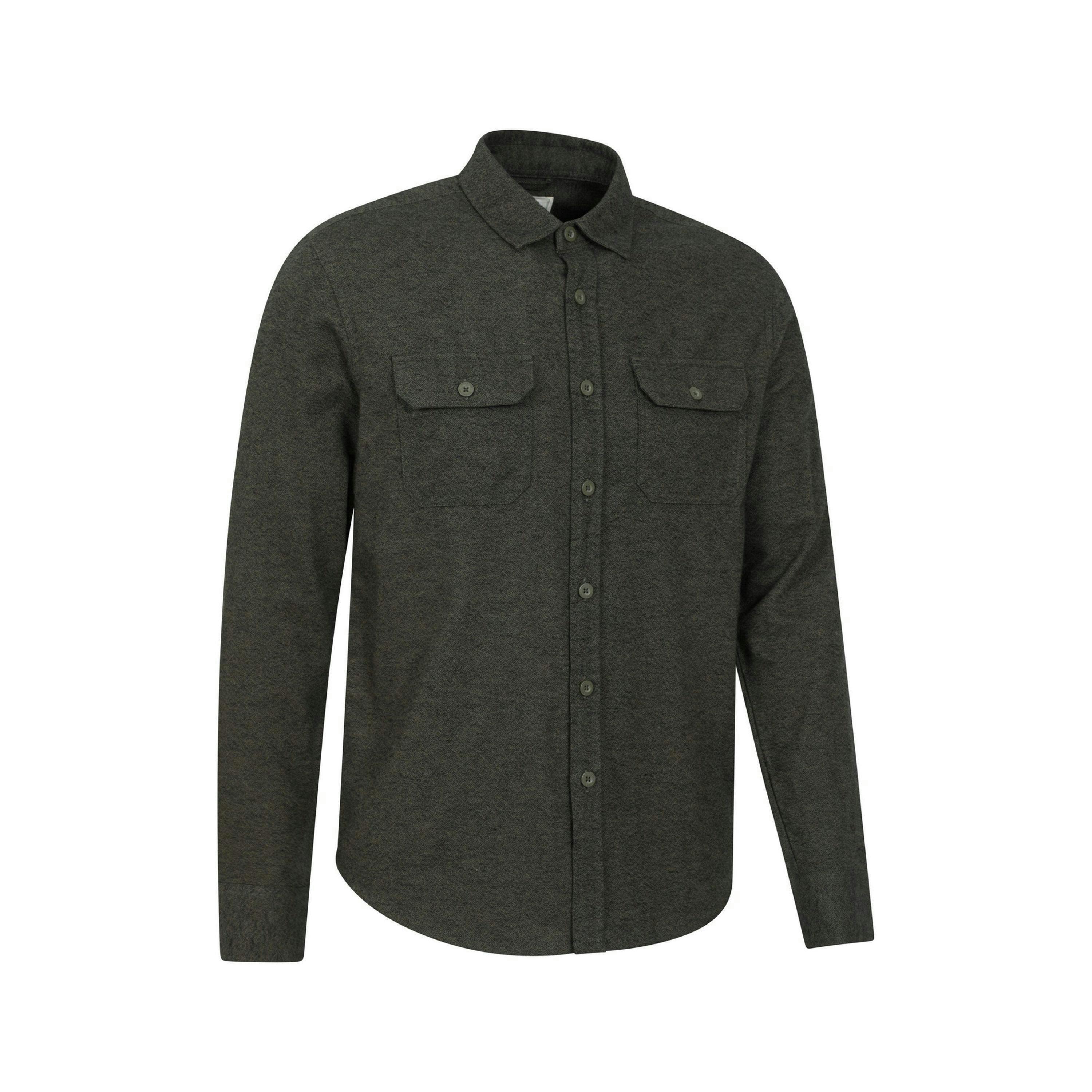 Mountain Warehouse Mens Trace Flannel Long-Sleeved Shirt , view 4 of 4