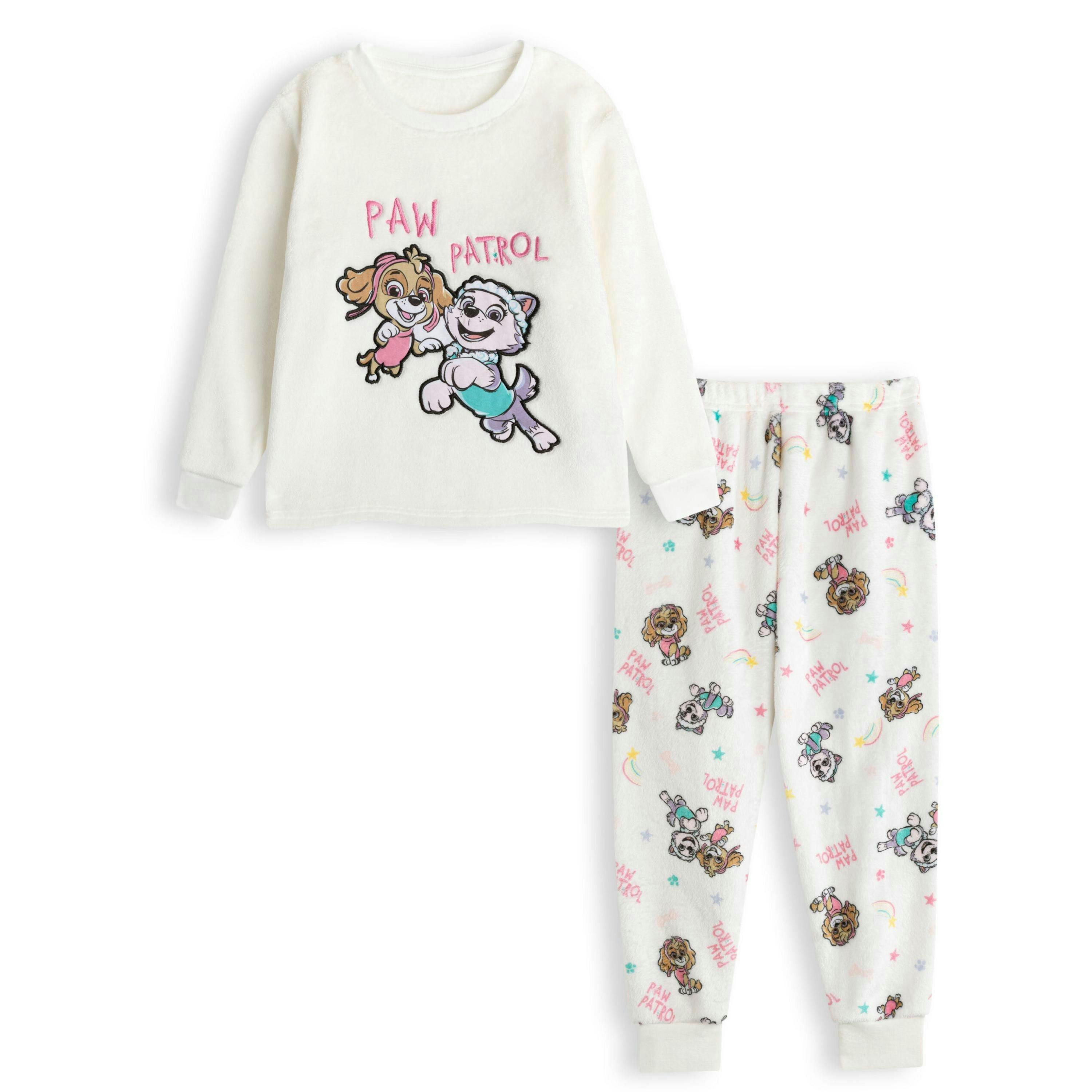 Paw Patrol Girls Off-White Character Long Sleeve Long Leg Pyjama Set by Vanilla Underground , view 1 of 1