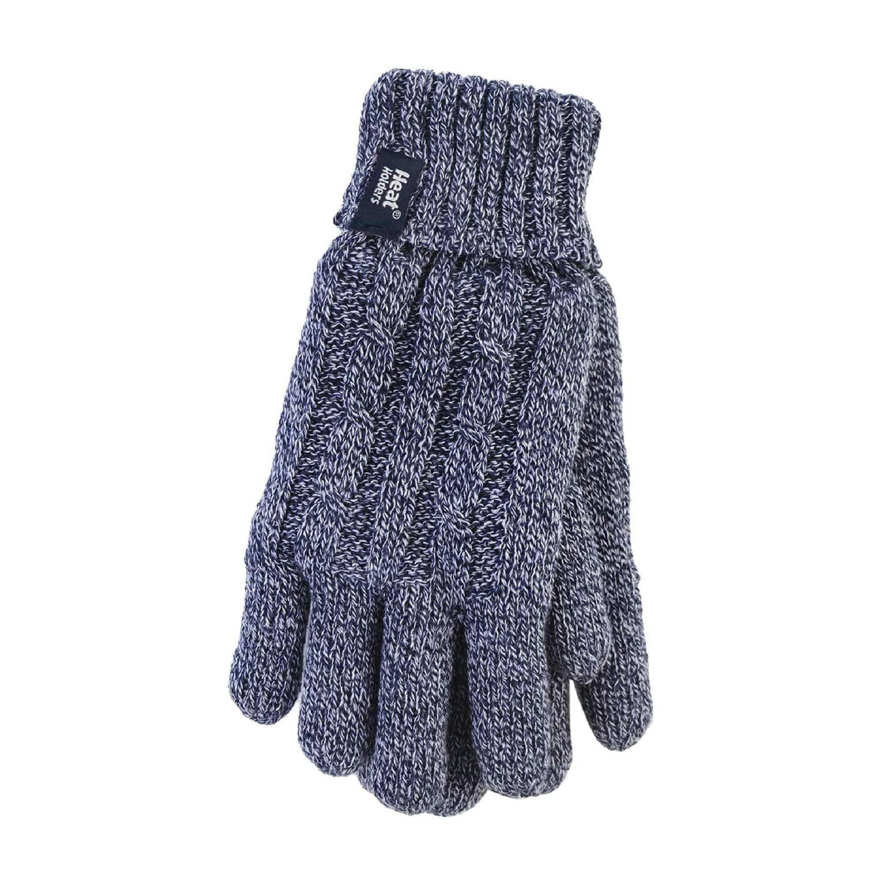 Ladies Cable Knit 2.3 Tog Fleece Lined Thermal Winter Gloves , view 1 of 5