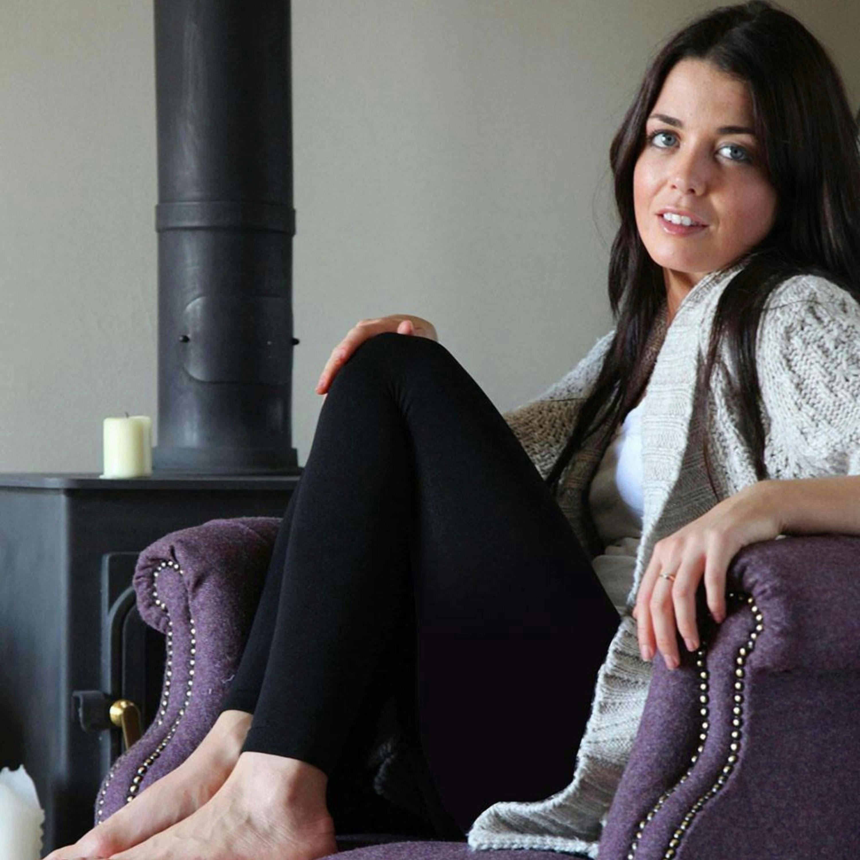 Ladies Thick Winter Warm Fleece Lined Thermal Leggings , view 3 of 5