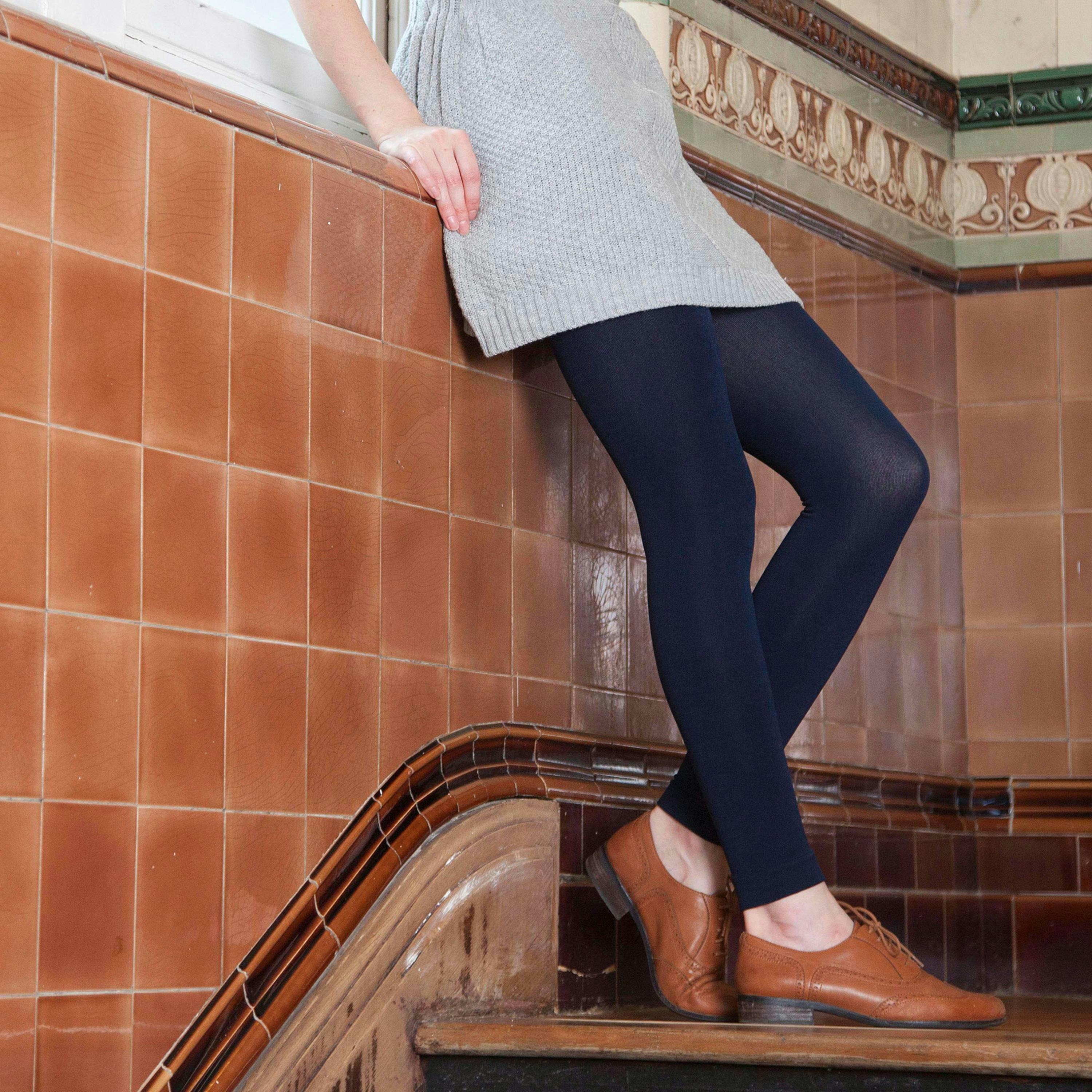 Ladies Thick Winter Warm Fleece Lined Thermal Leggings , view 5 of 5