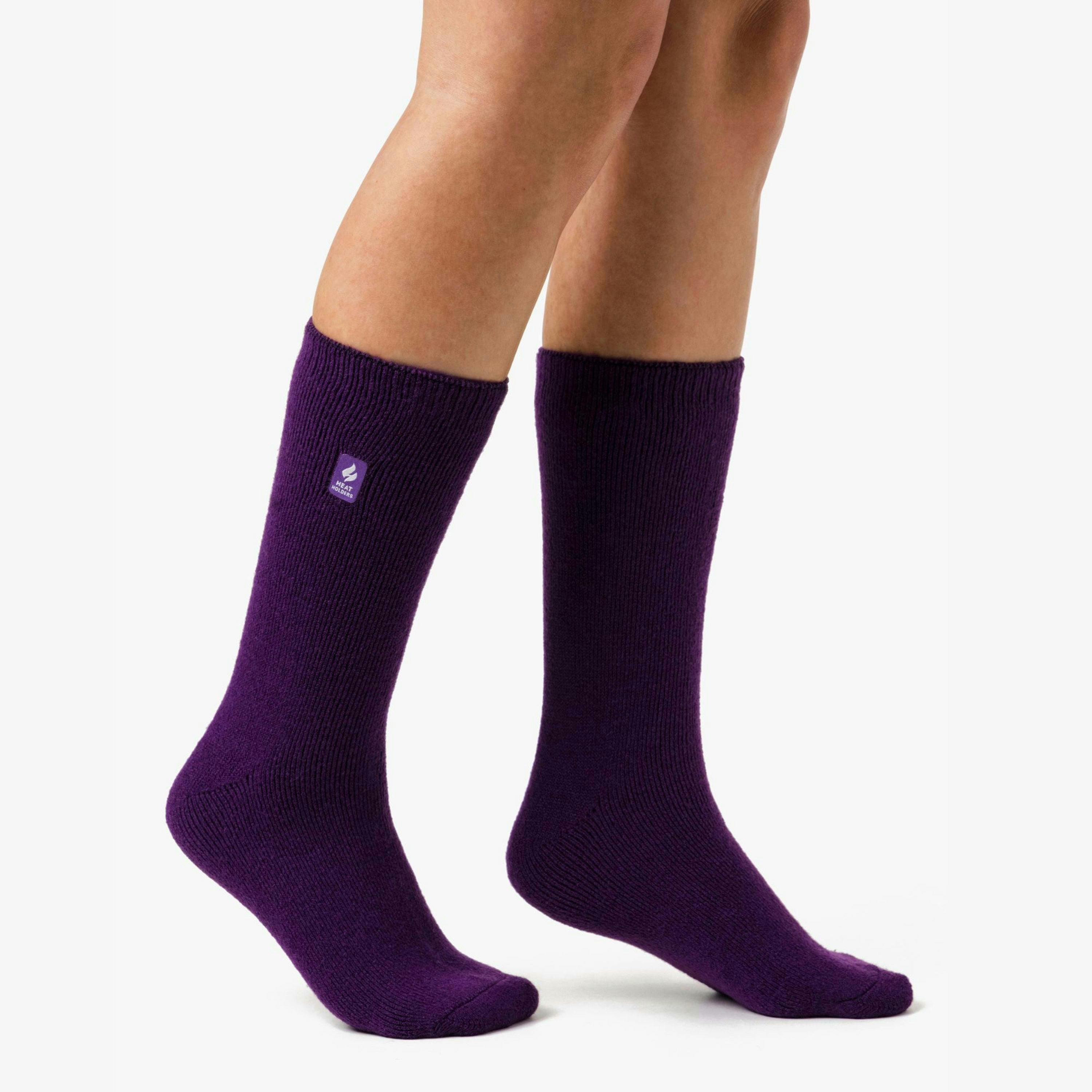 Ladies Thin Lightweight Plain Casual Winter Warm Thermal Socks , view 4 of 5