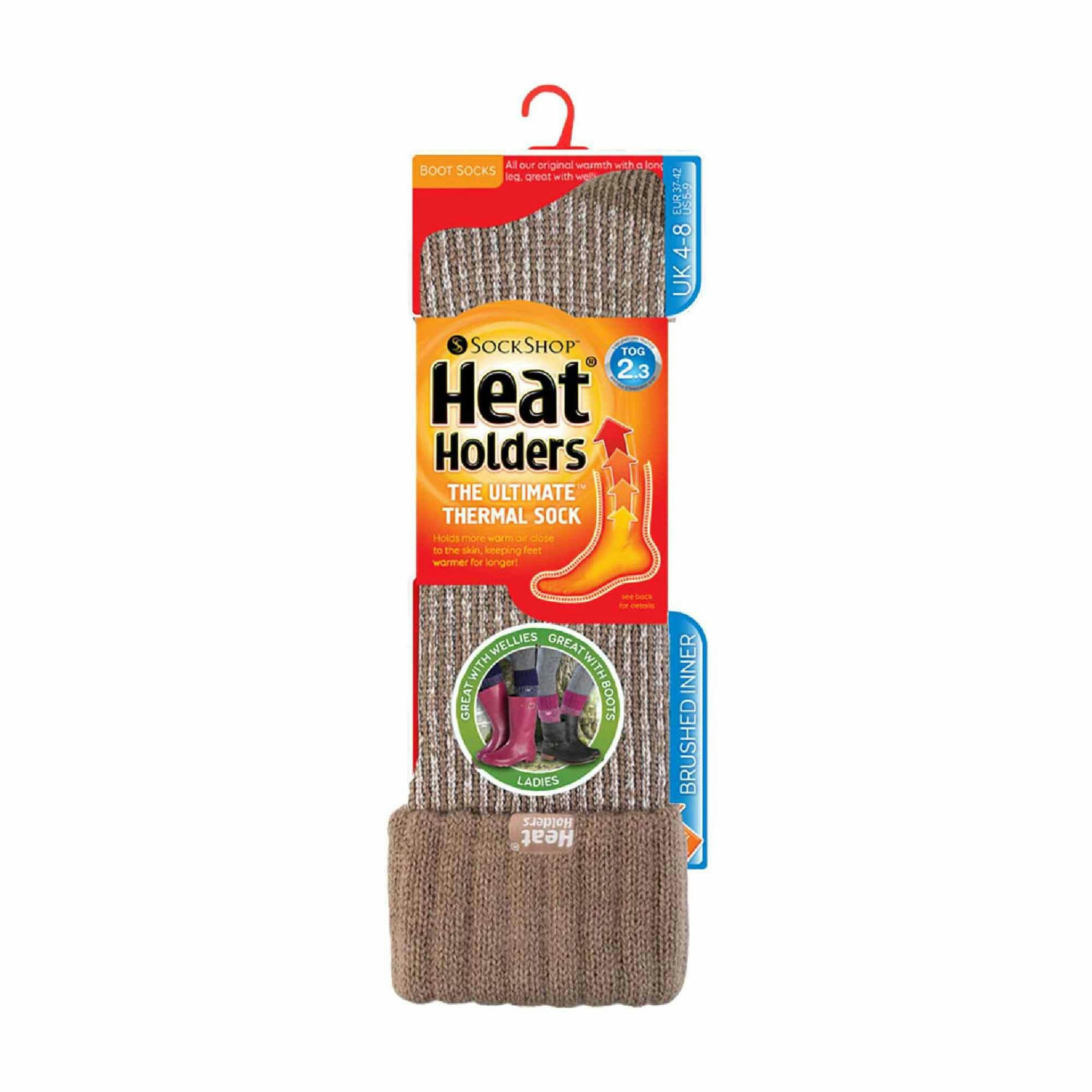 Ladies Thick Winter Warm Knee High Ribbed Thermal Boot Socks , view 2 of 5